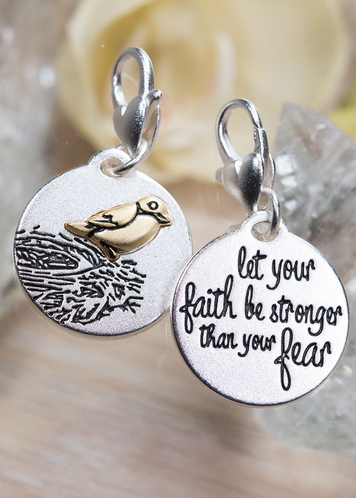 Silver 2-Tone Medallion - Bird Nest