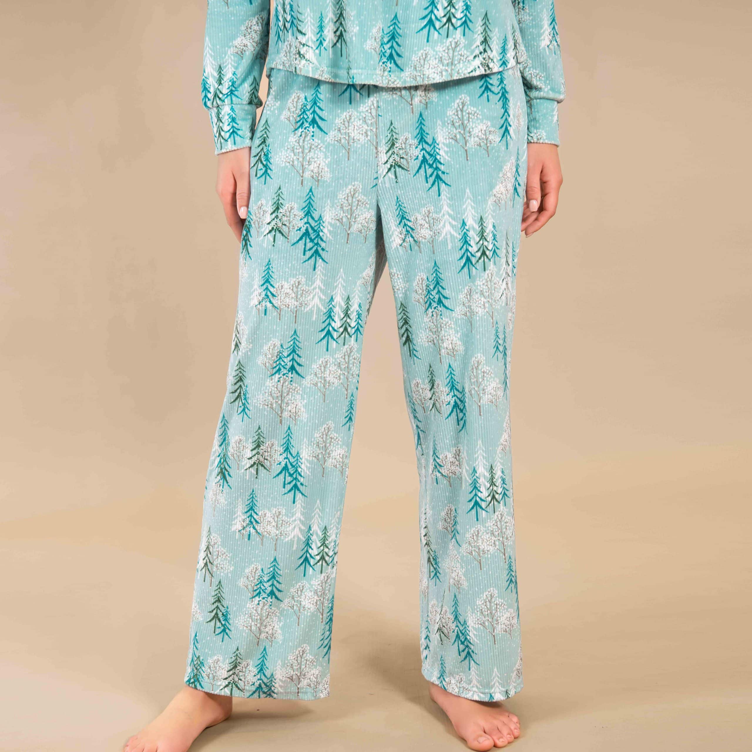 Frosted Trees Pajama Pants | Cozy Winter PJ Bottoms