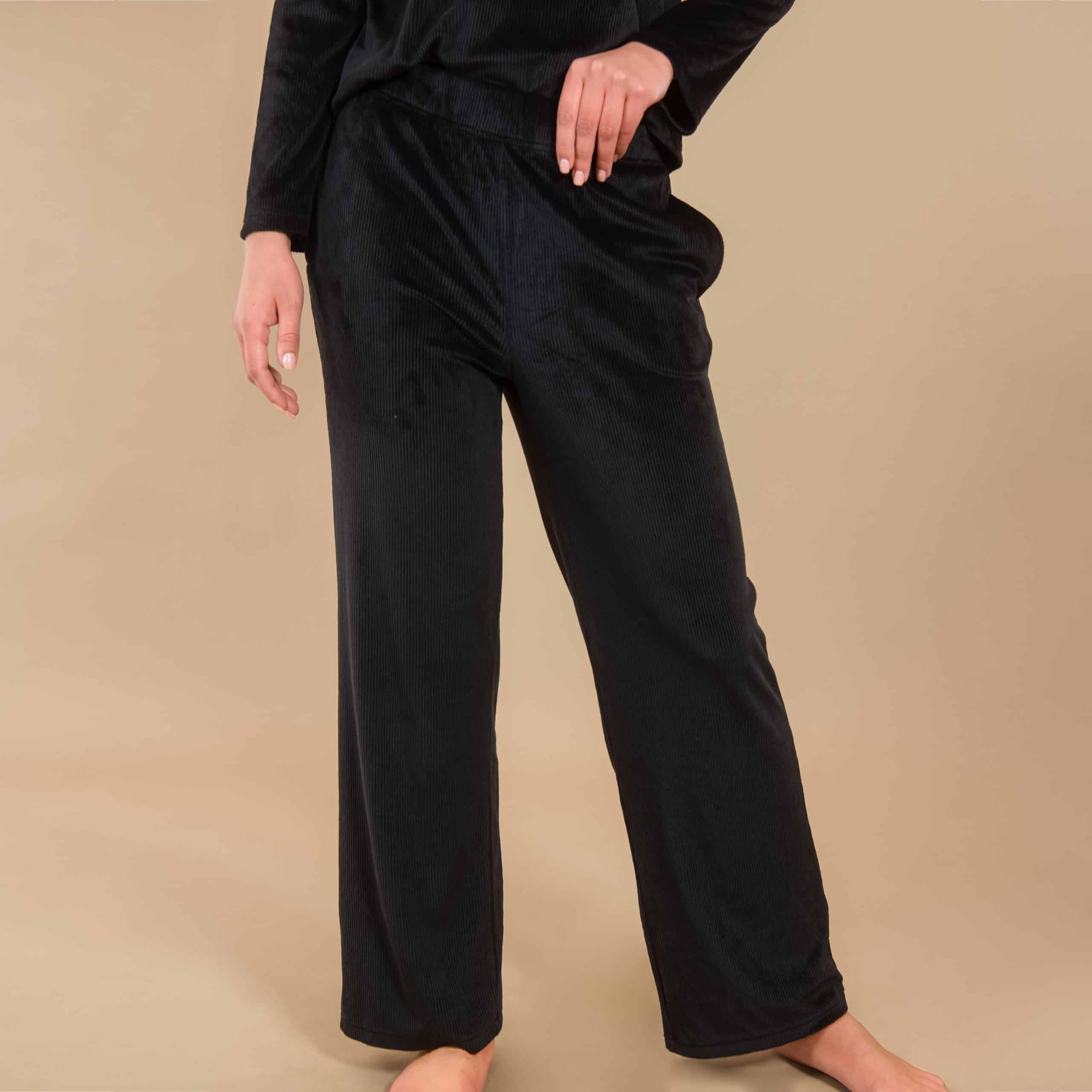 Luxe Lounge Pajama Pants | Soft Velour PJ Bottoms