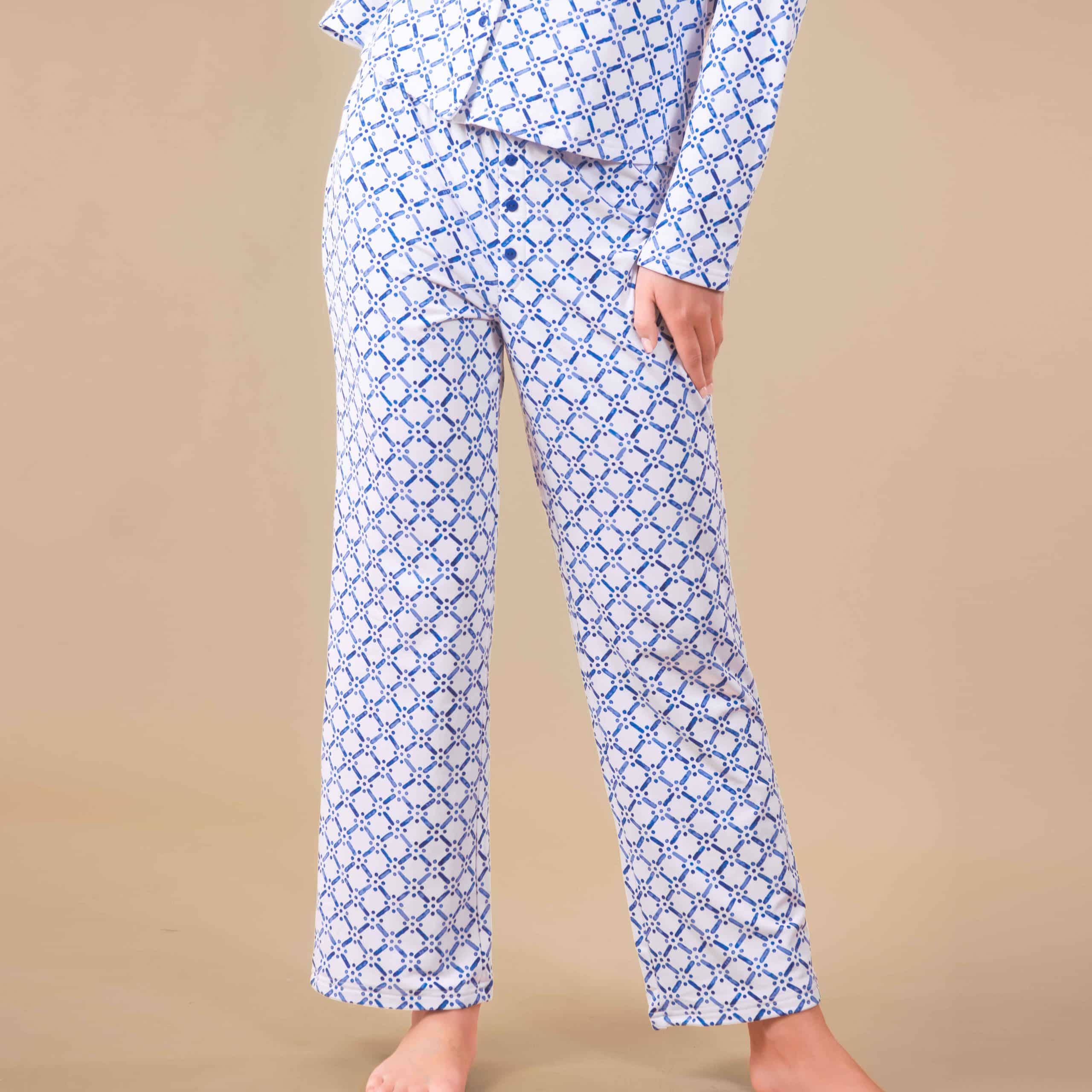 Blu Diamond Pajama Pants | Blue Cloud Plush PJ Bottoms