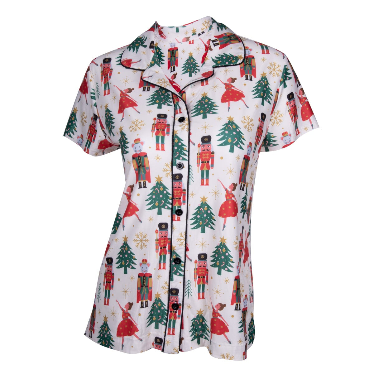 Nutcracker - Notched Collar Pajama Top
