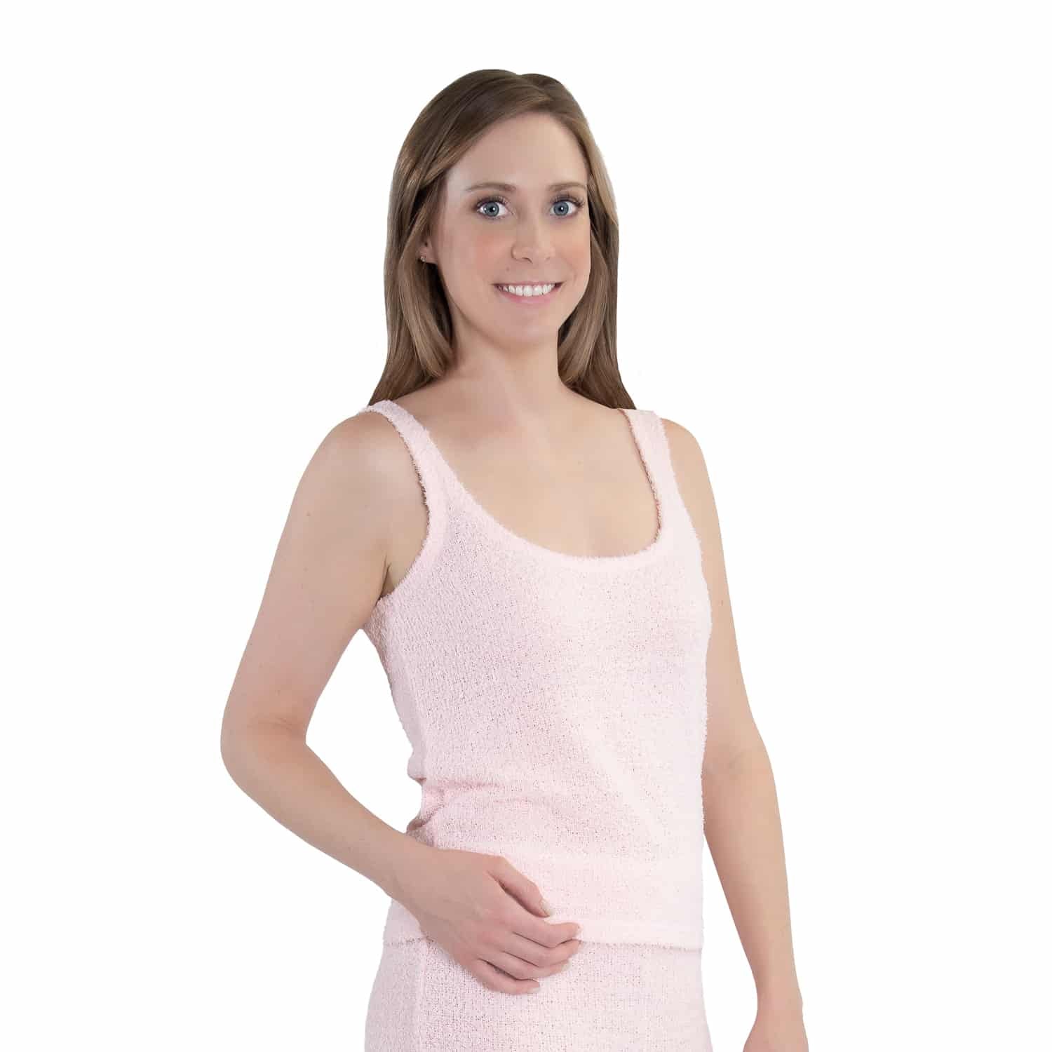 Cozy Knit Pajama Tank Top | Soft Fuzzy Fleece PJs For Women