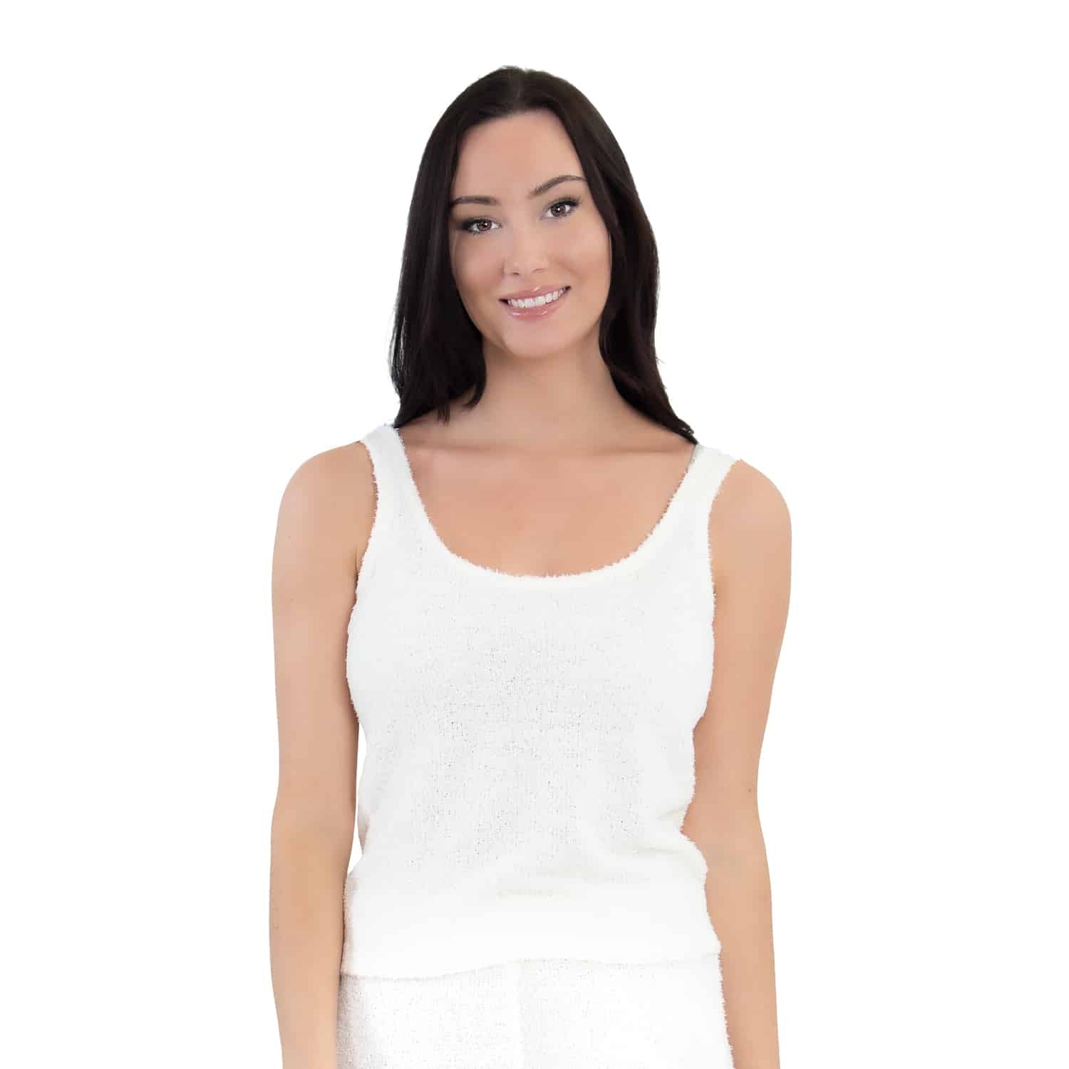Cozy Knit Pajama Tank Top | Soft Fuzzy Fleece PJs For Women