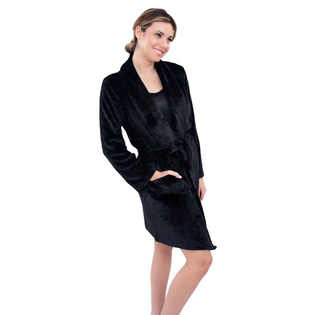 Black Plush Robe