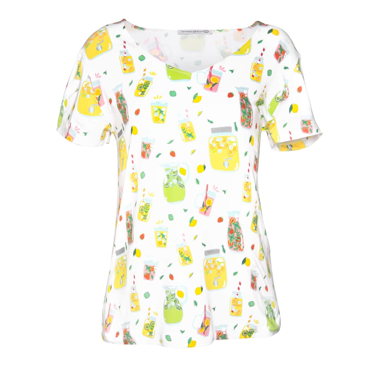Summer Sips Pajama Top | Refreshing Drinks PJs For Women