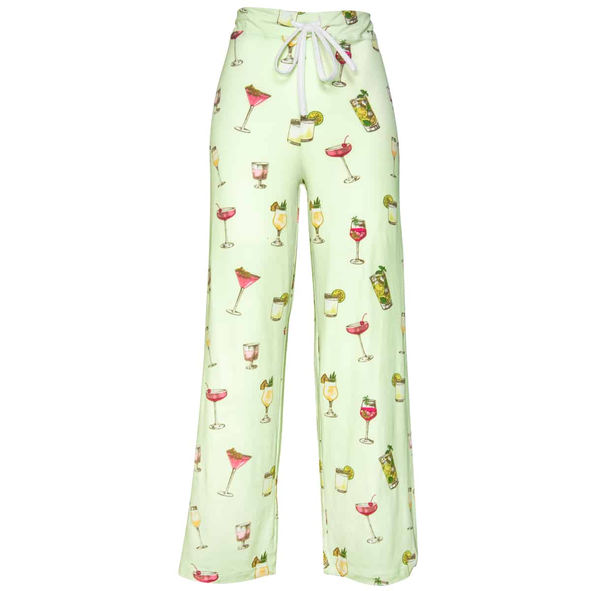 Mint Cocktails Pajama Pants |Green Drinks PJ Bottoms For Women