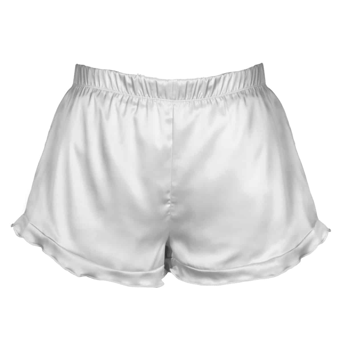 Silky Satin Ruffle Shorts | Women's Bridal Party Silk PJs