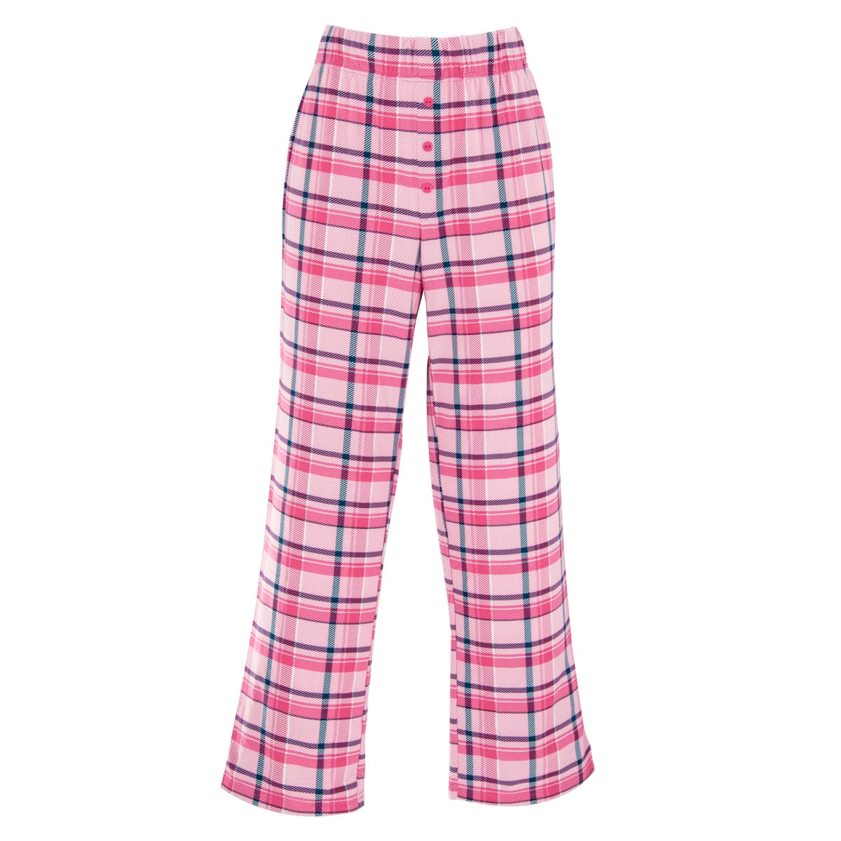 Navy and Pink Plaid Pajama Pants | Cloud Plush PJ Bottoms