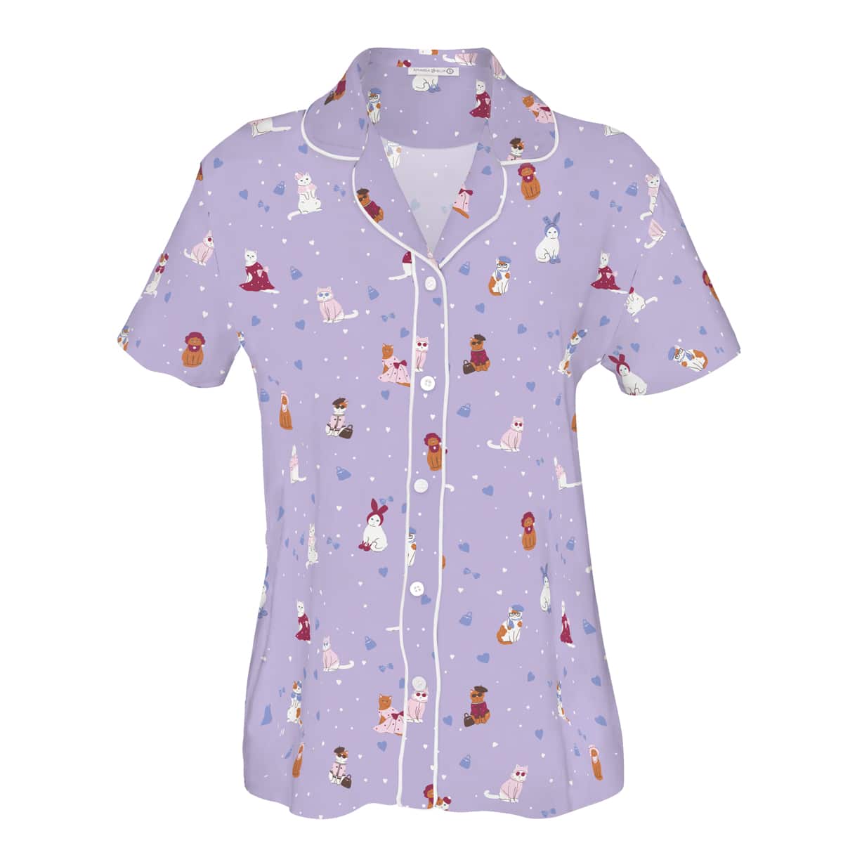 Bark At The Park Pajama Top | Blue Puppy Dog PJs