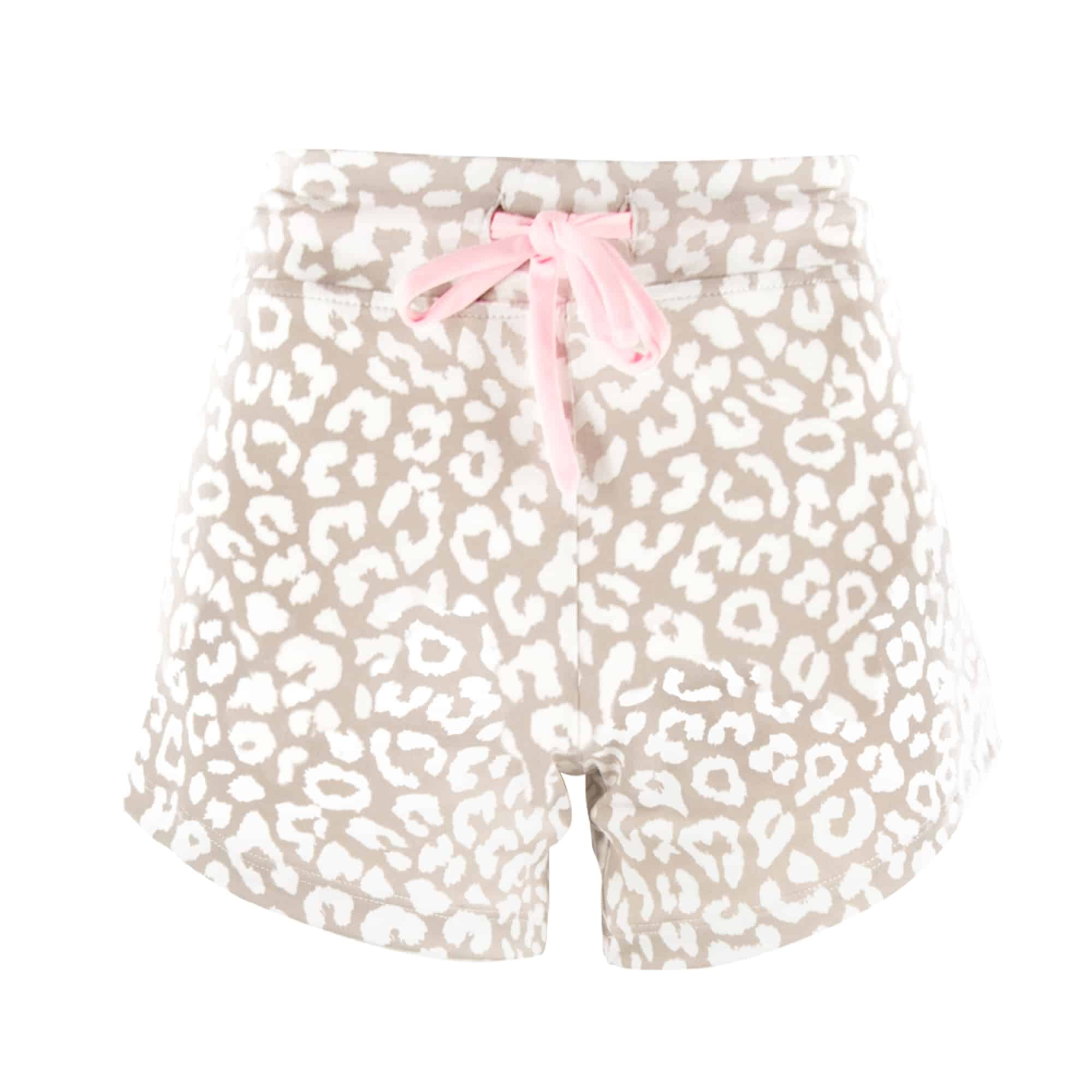 Taupe Leopard Pajama Shorts | Beige Animal PJ Bottoms