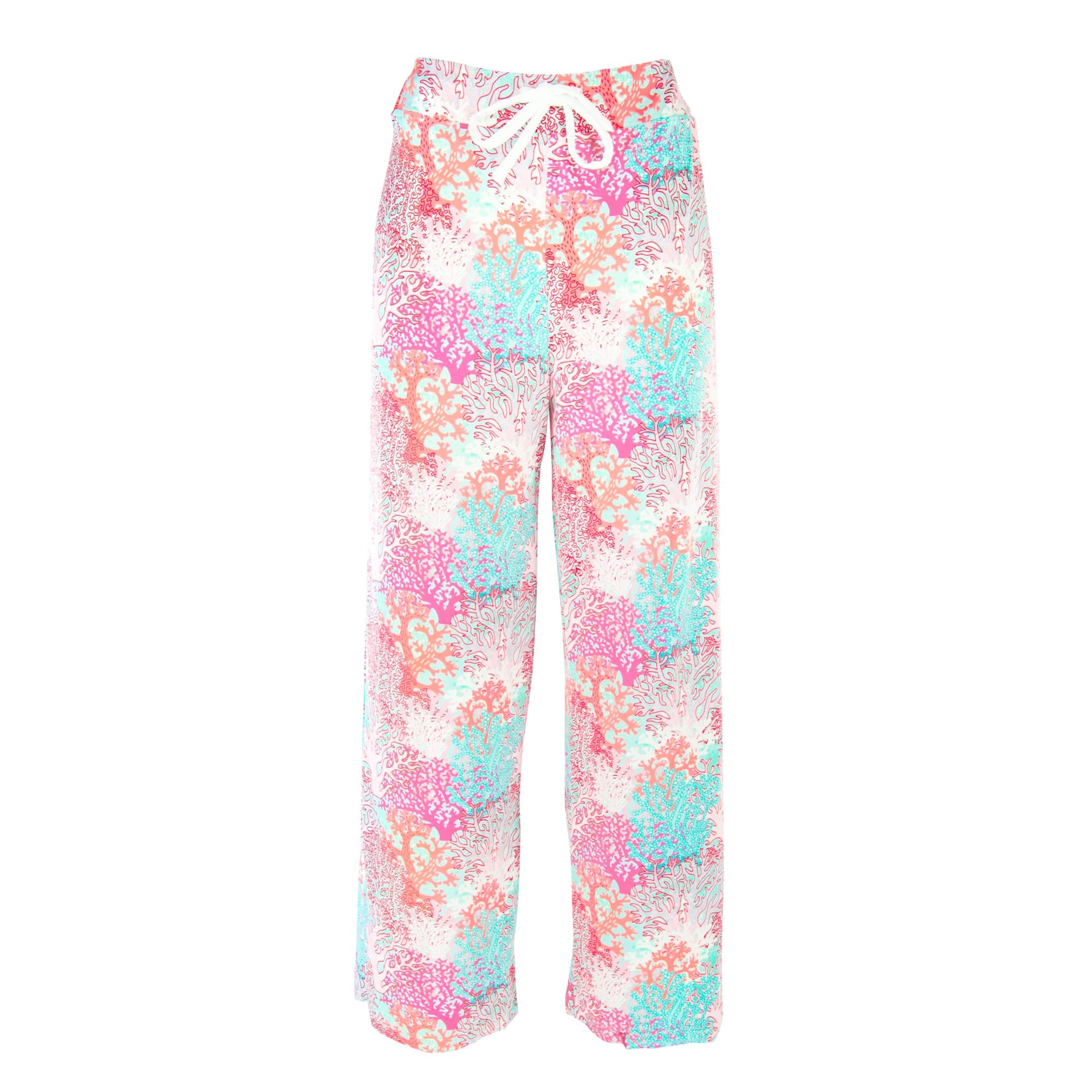 Pastel Coral Pajama Pants | Pink Coastal PJ Bottoms
