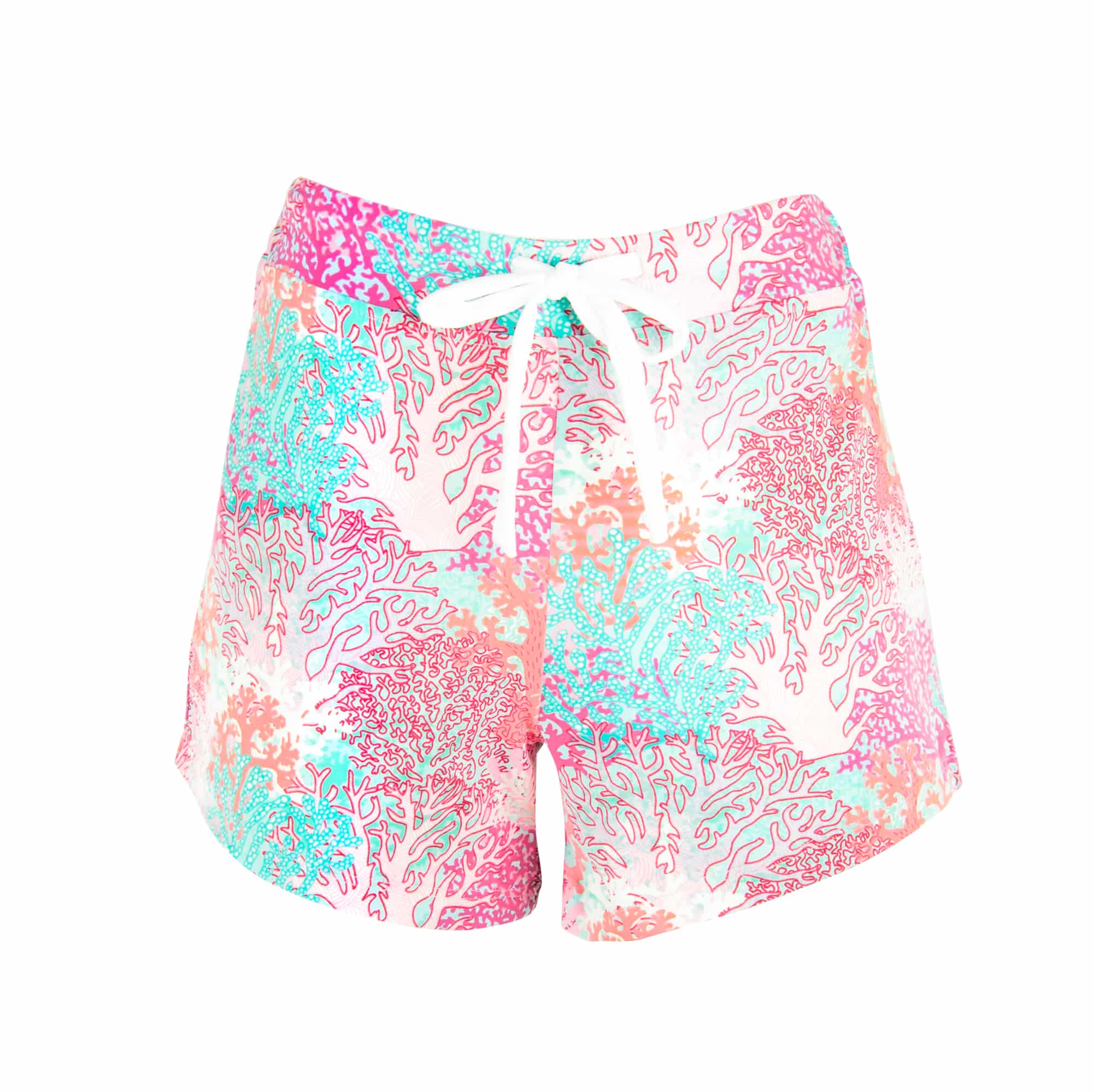 Pastel Coral Pajama Shorts | Pink Coastal PJ Bottoms