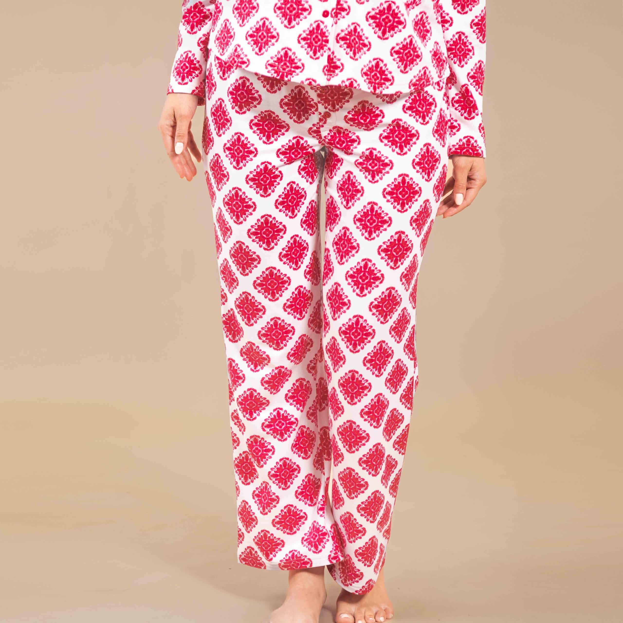 Fresco Floral Pajama Pants | Red Cloud Plush PJ Bottoms