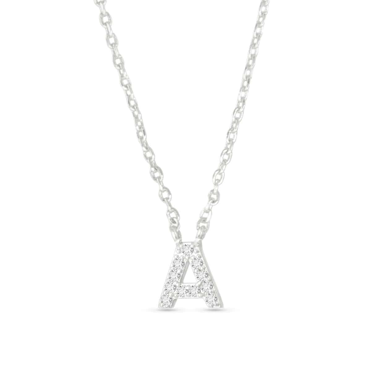 Sparkling CZ Initial Necklaces | 18 Letters
