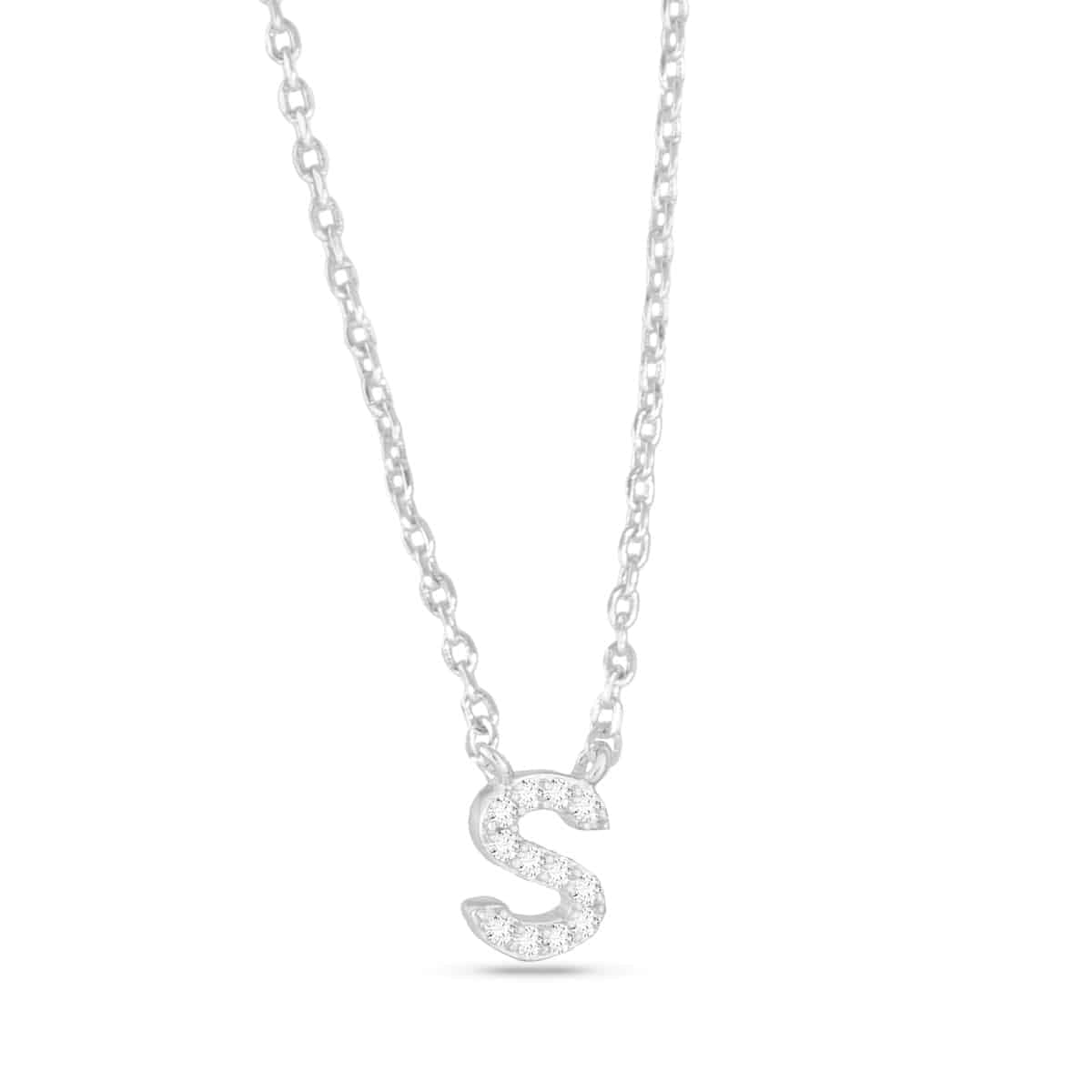 Sparkling CZ Initial Necklaces | 18 Letters