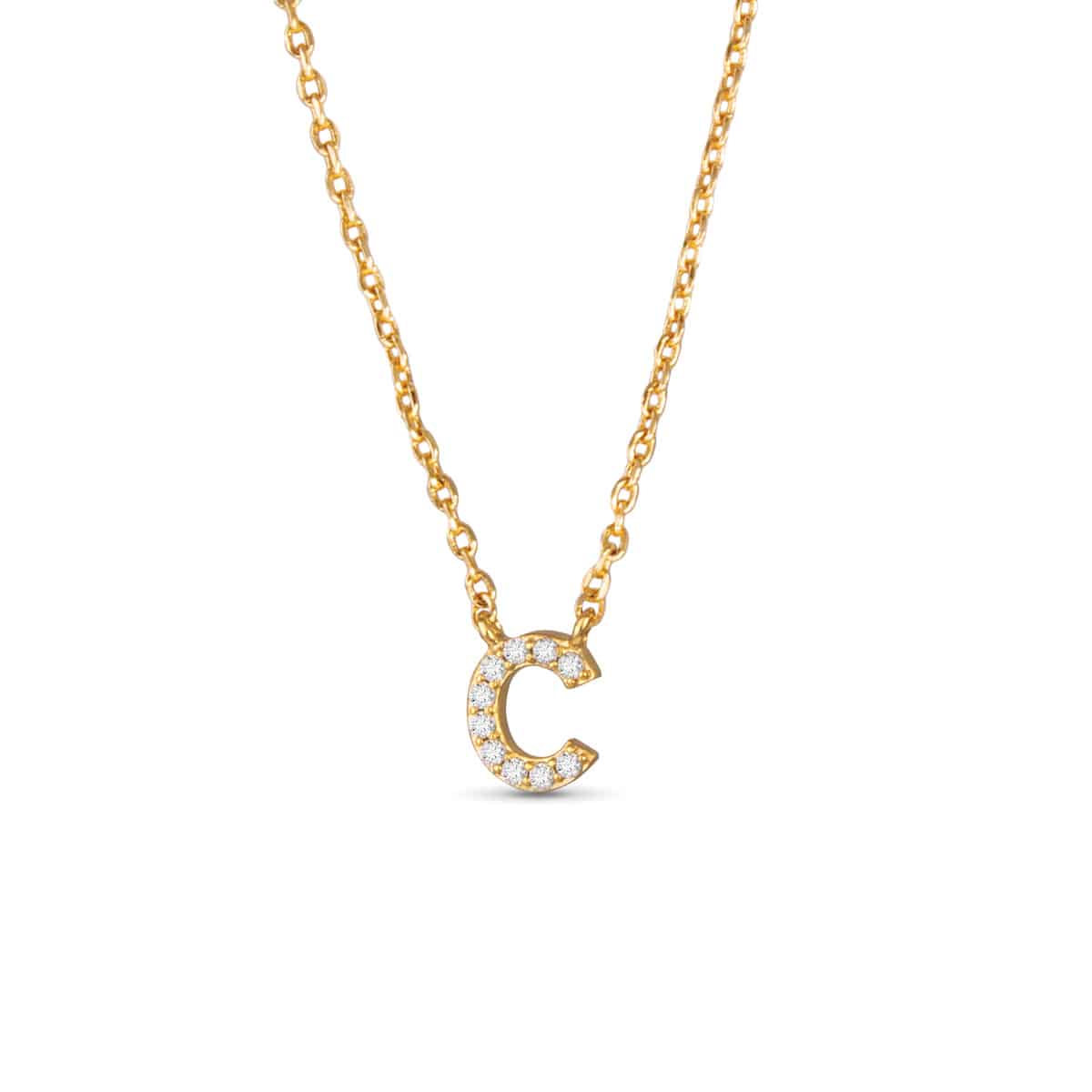 Sparkling CZ Initial Necklaces | 18 Letters