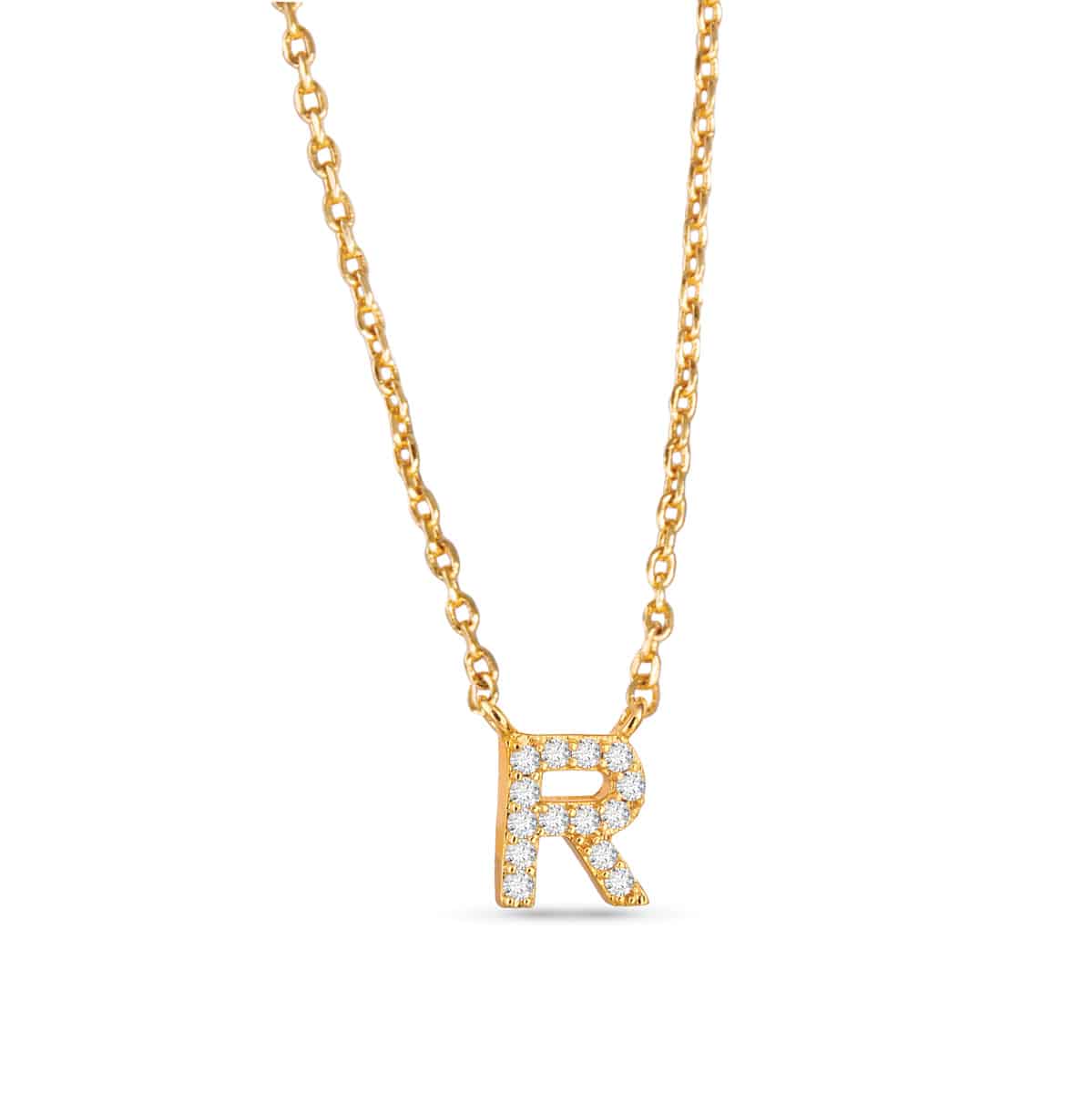 Sparkling CZ Initial Necklaces | 18 Letters
