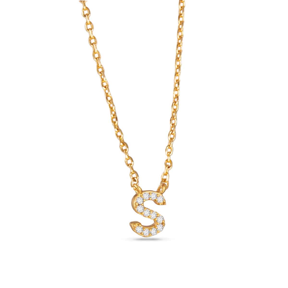 Sparkling CZ Initial Necklaces | 18 Letters