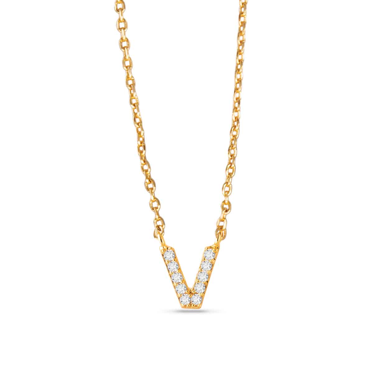 Sparkling CZ Initial Necklaces | 18 Letters