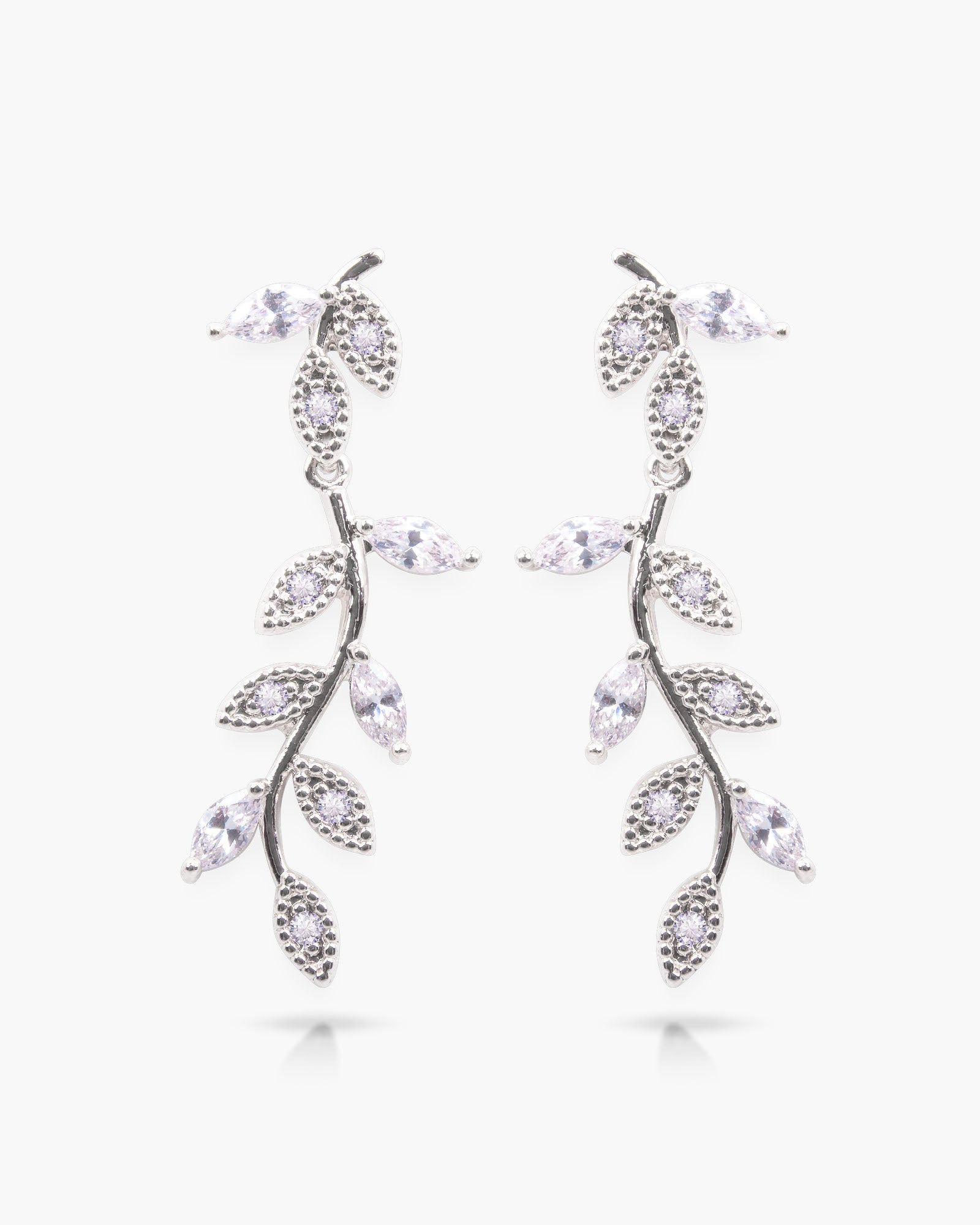 Ice Blu Vine Earrings - Silver