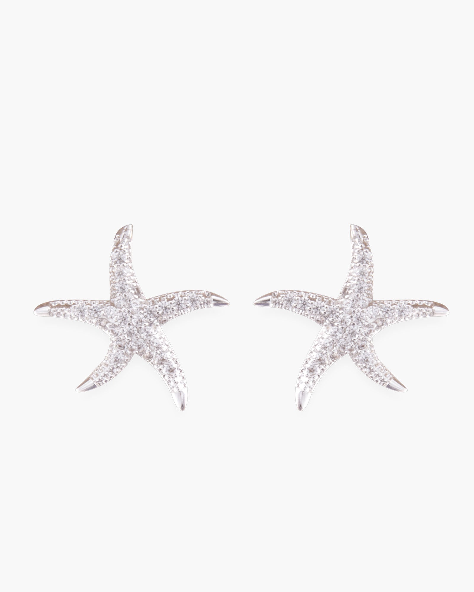 Mini Starfish Earrings - Silver