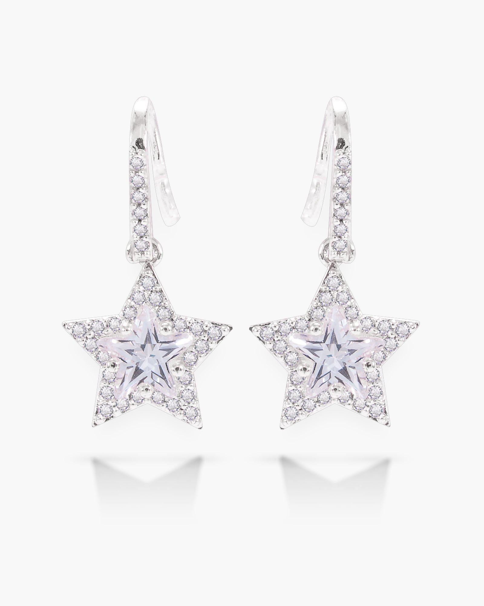 Ice Blu Star Drop Earring - Silver