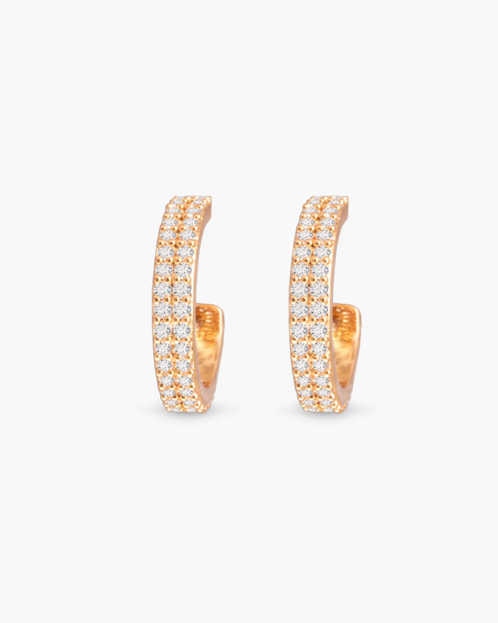 Mirco CZ Huggie Earring - Gold
