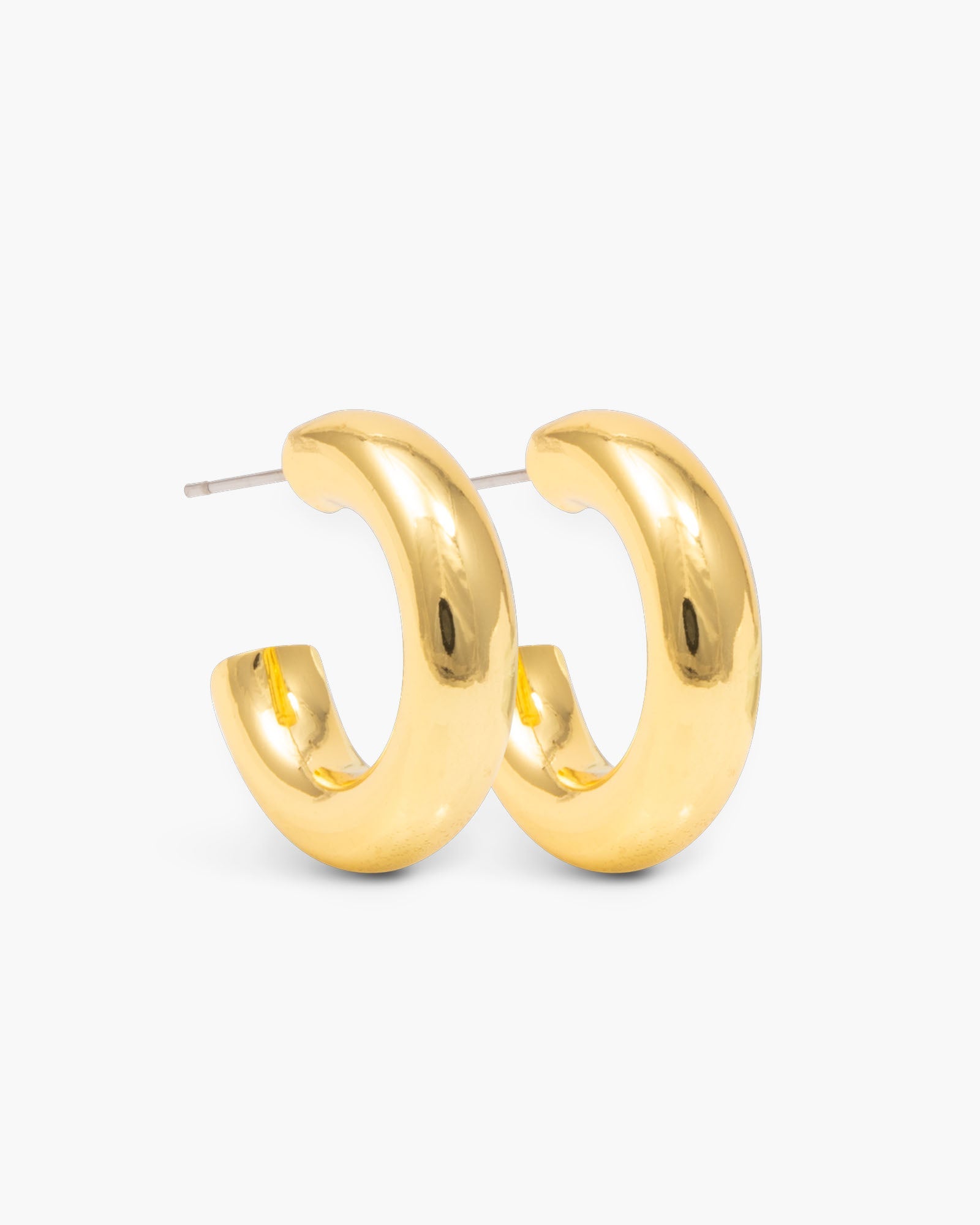 Kate Polished Huggie Gold Earrings