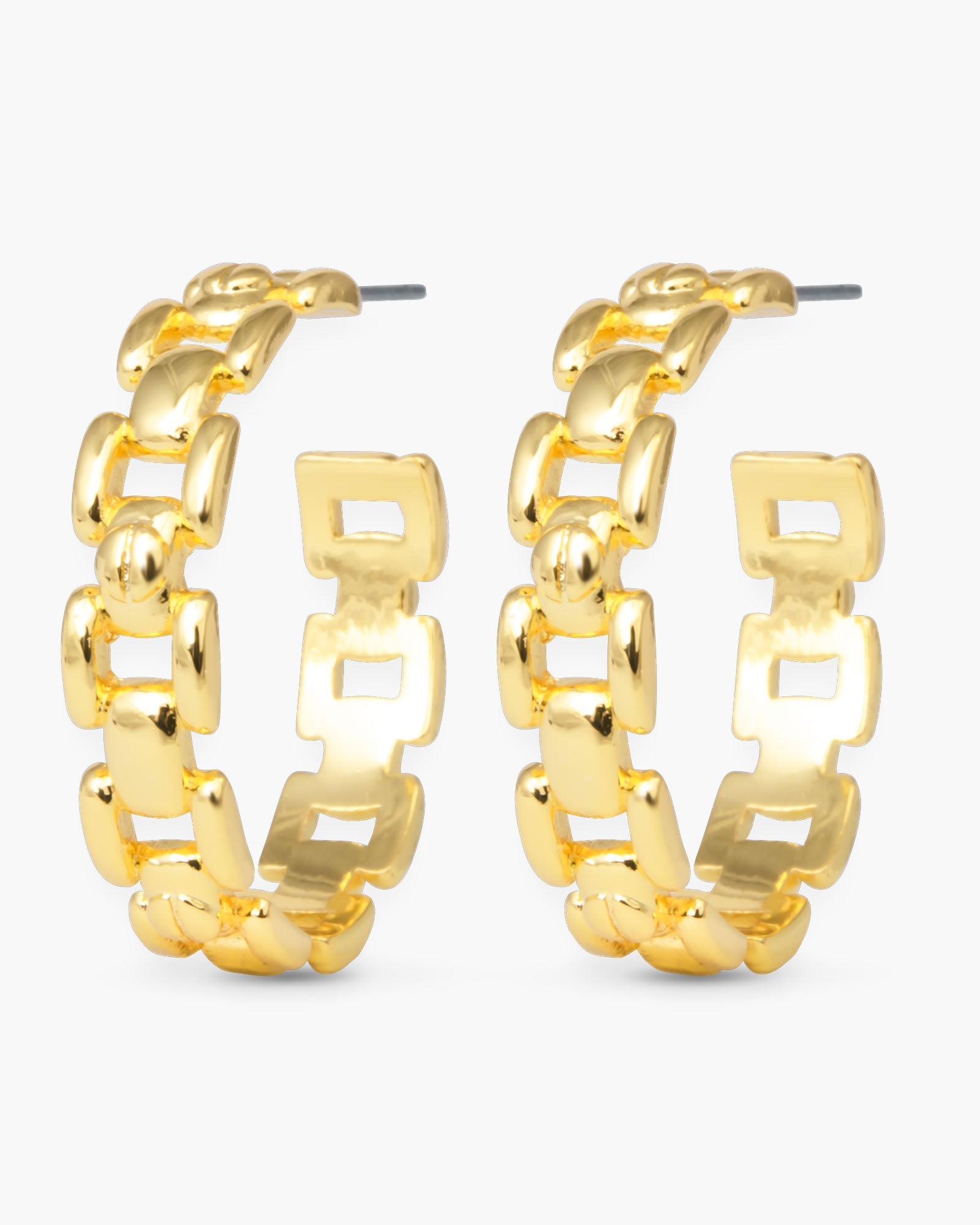 Zoe Polished Huggie Gold Earrings