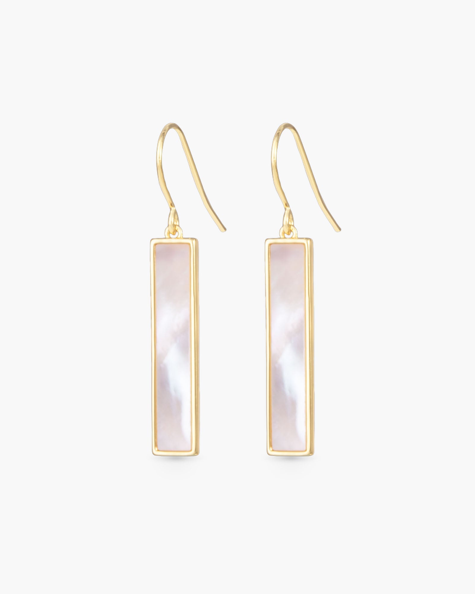 MOP Bar Drop Earrings - Gold