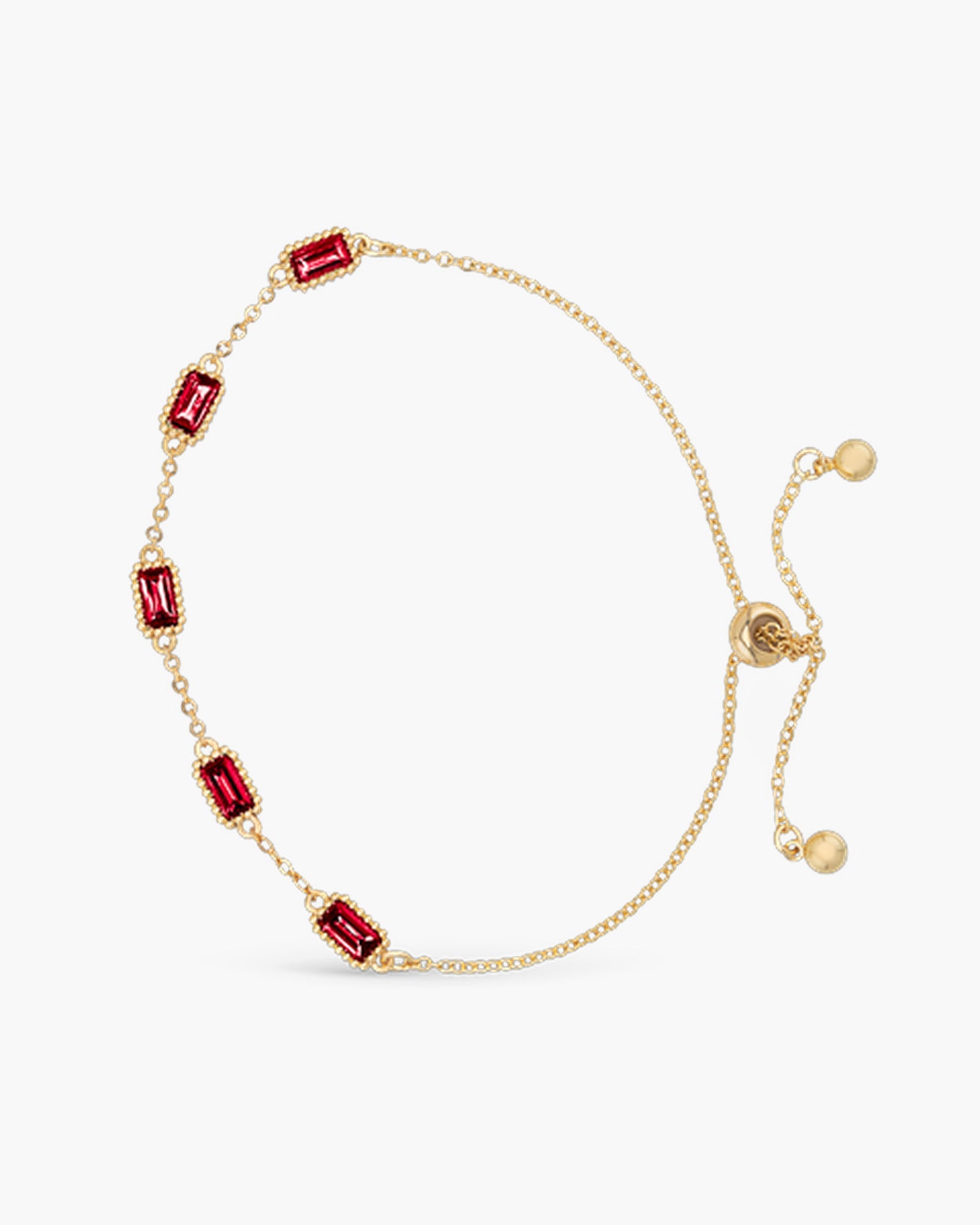 Gold CZ Station Bracelet