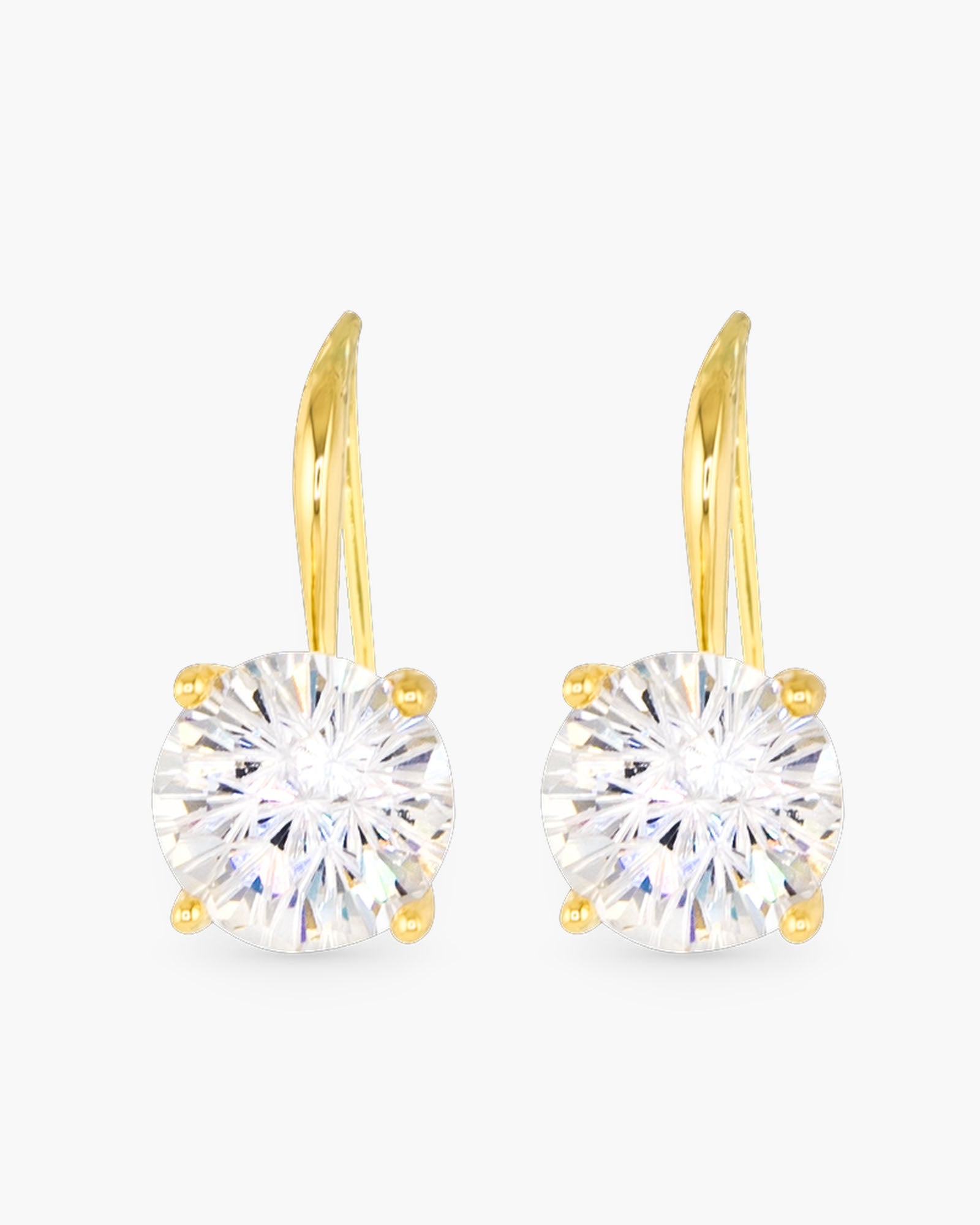 Solitaire Drop Earring - Gold