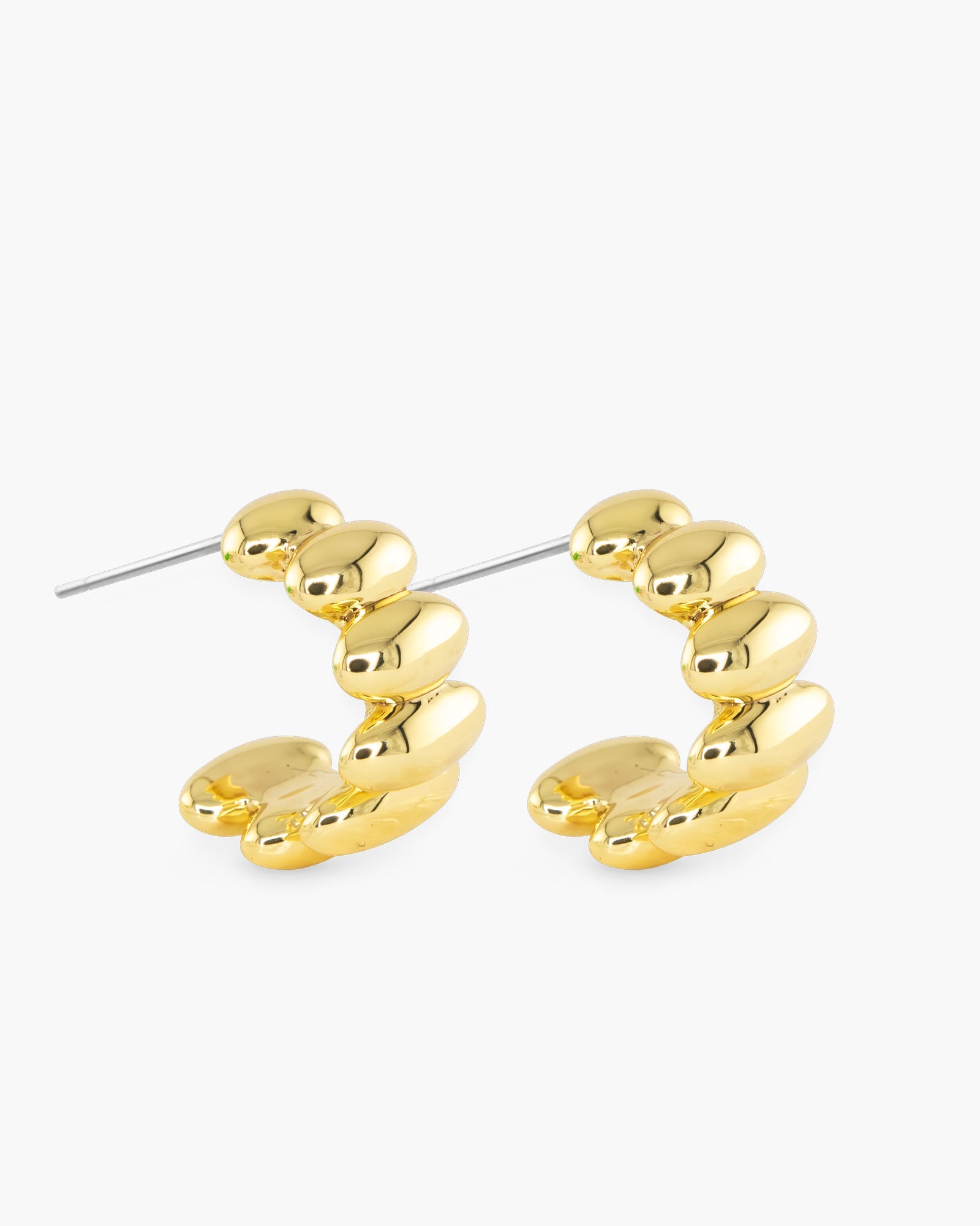 Geometric Hoop Earring - Gold