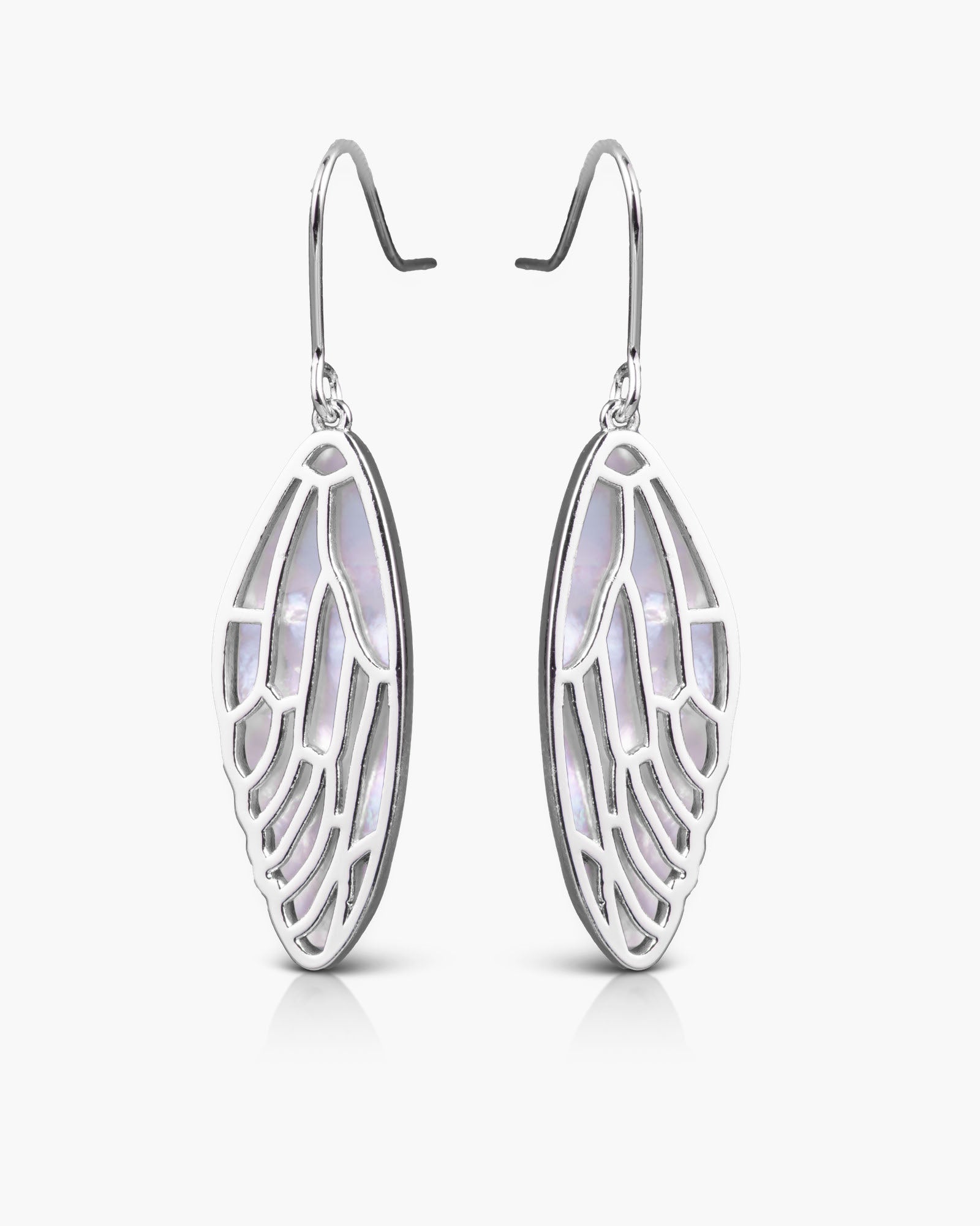 Mother of Pearl Butterfly Wing - Silver