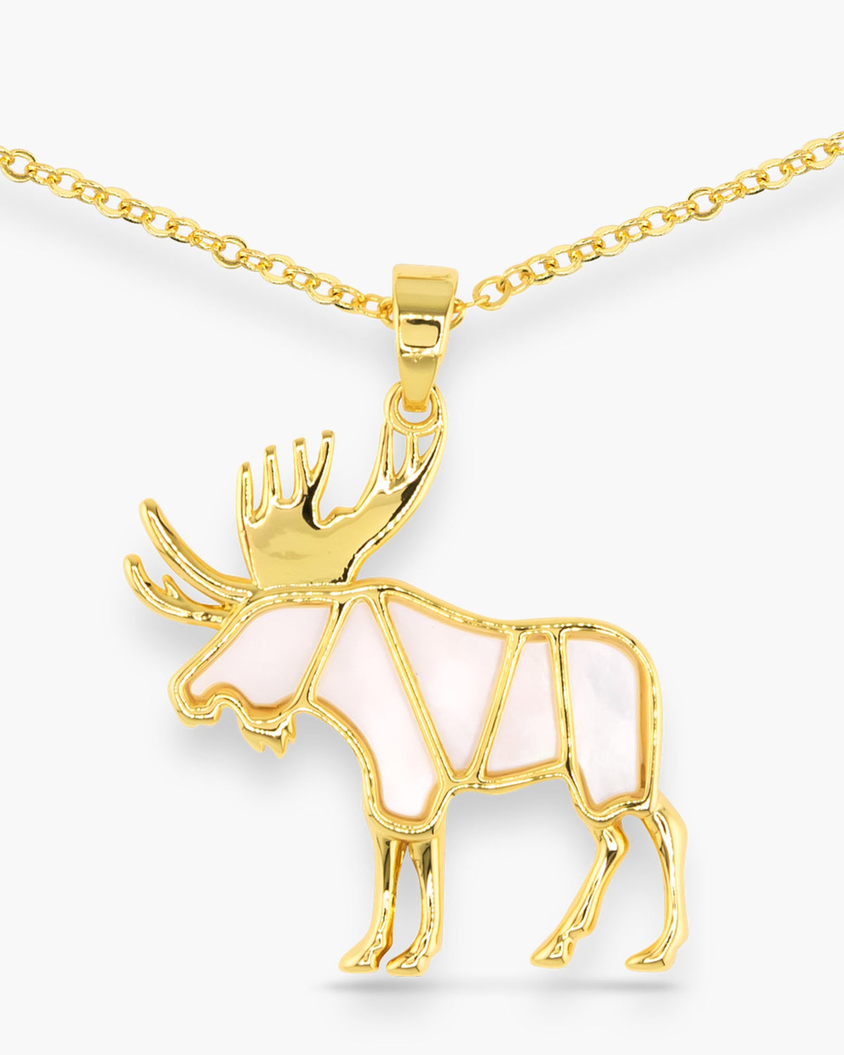 Moose MOP Necklace - Gold