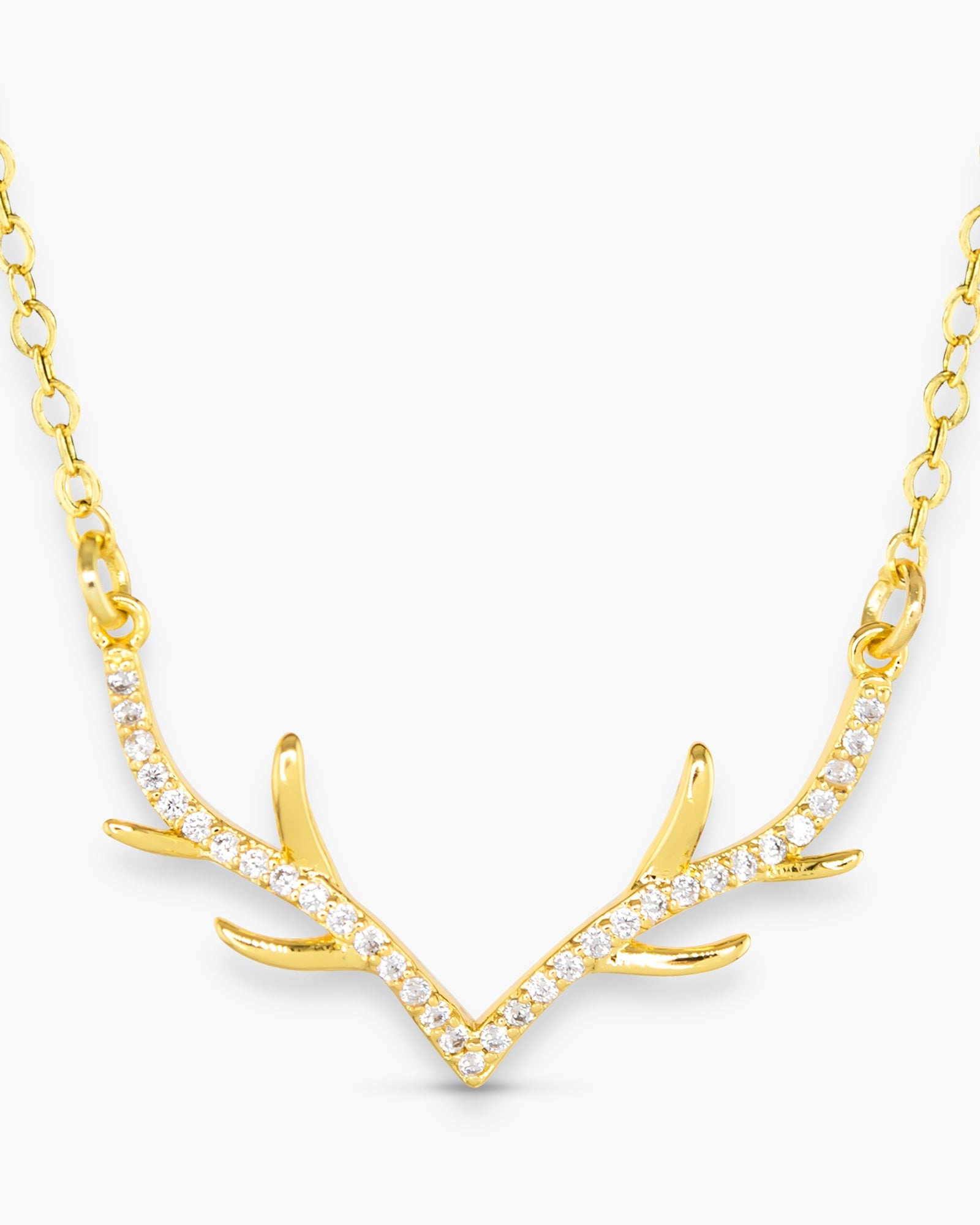 Gold Antler Necklace