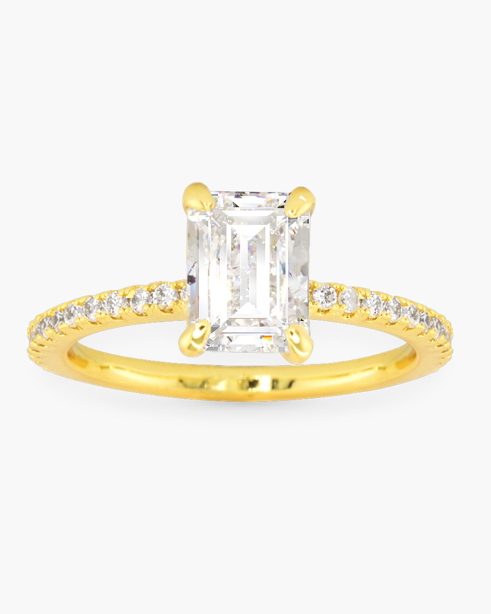 Emerald Cut Solitaire Engagement Ring
