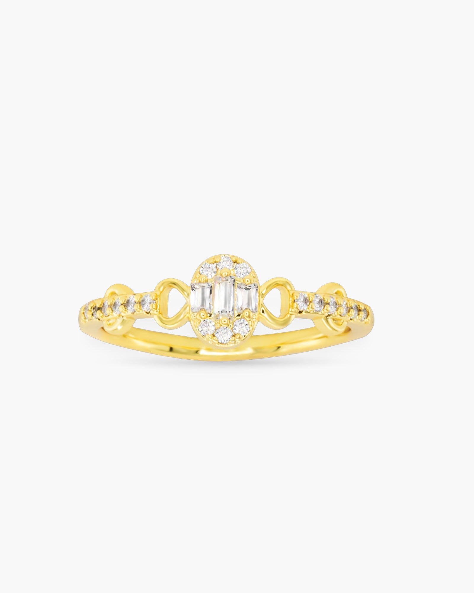 Gold CZ Vintage-esque Ring