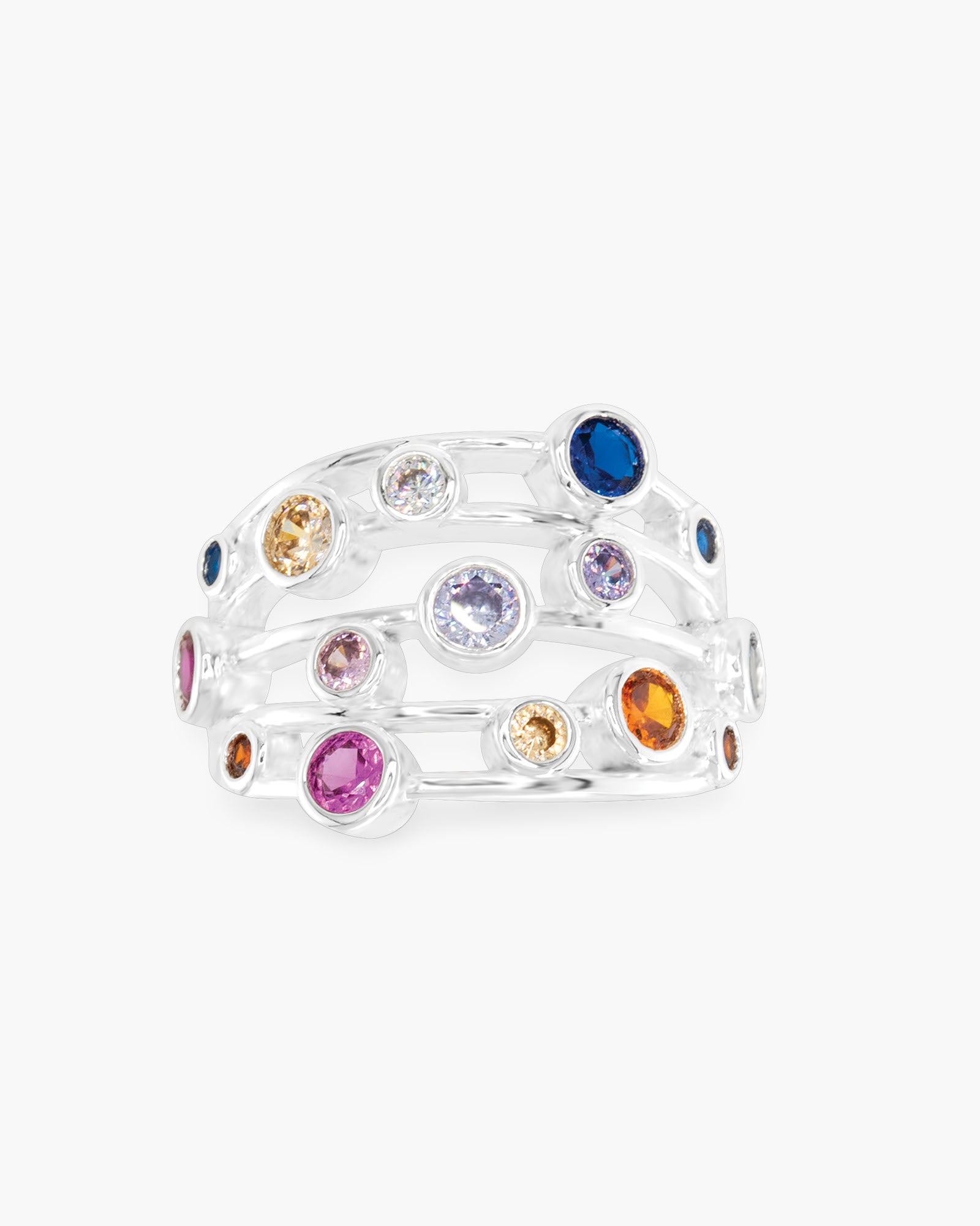 Multi-Color CZ Ring
