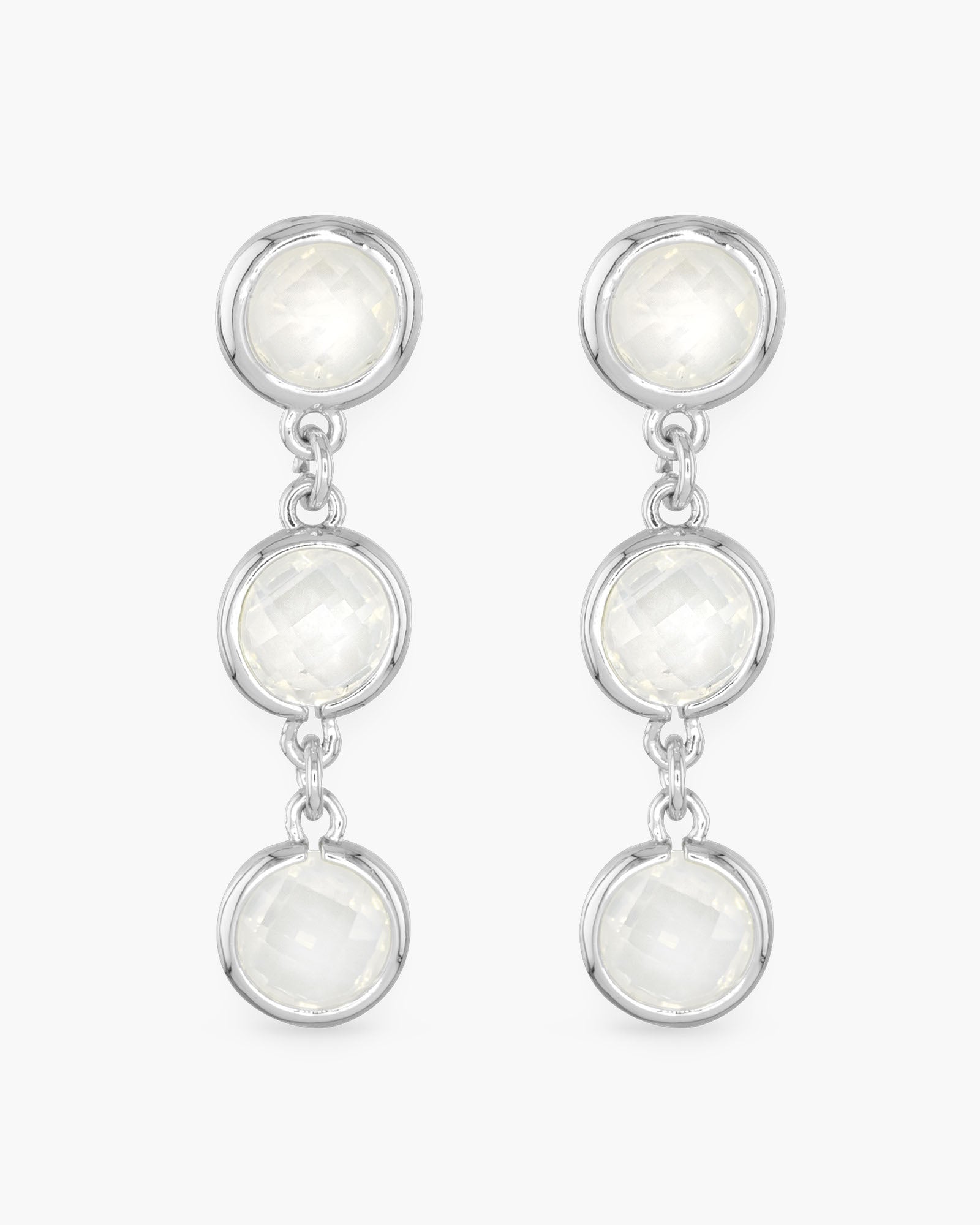 Faceted CZ Earrings