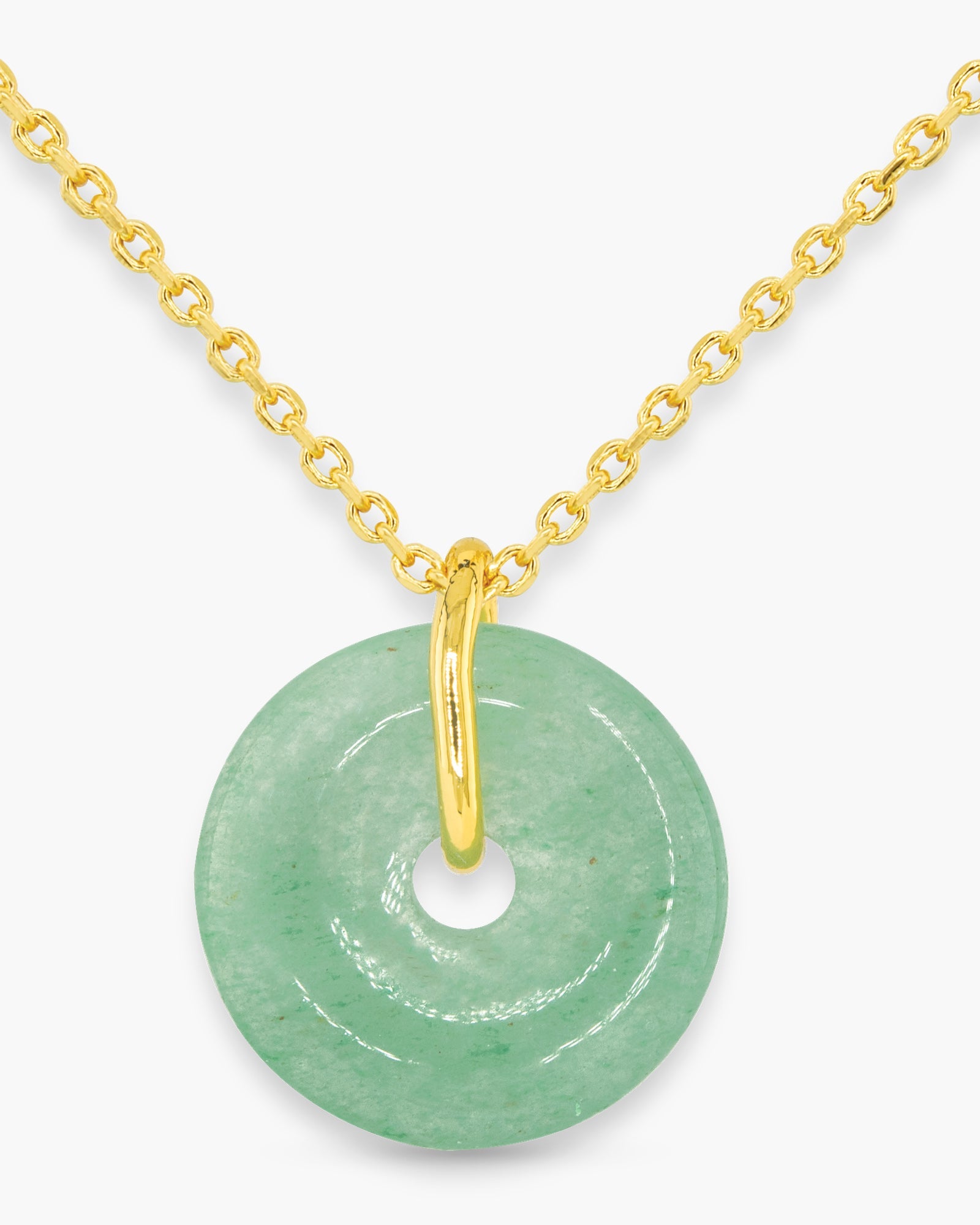 Gold Enamel Round Necklace