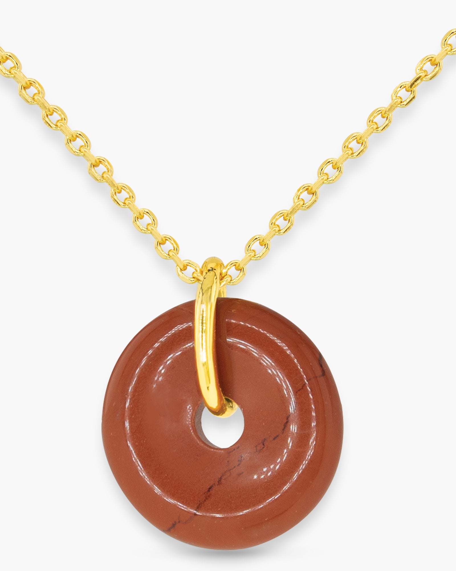 Gold Enamel Round Necklace