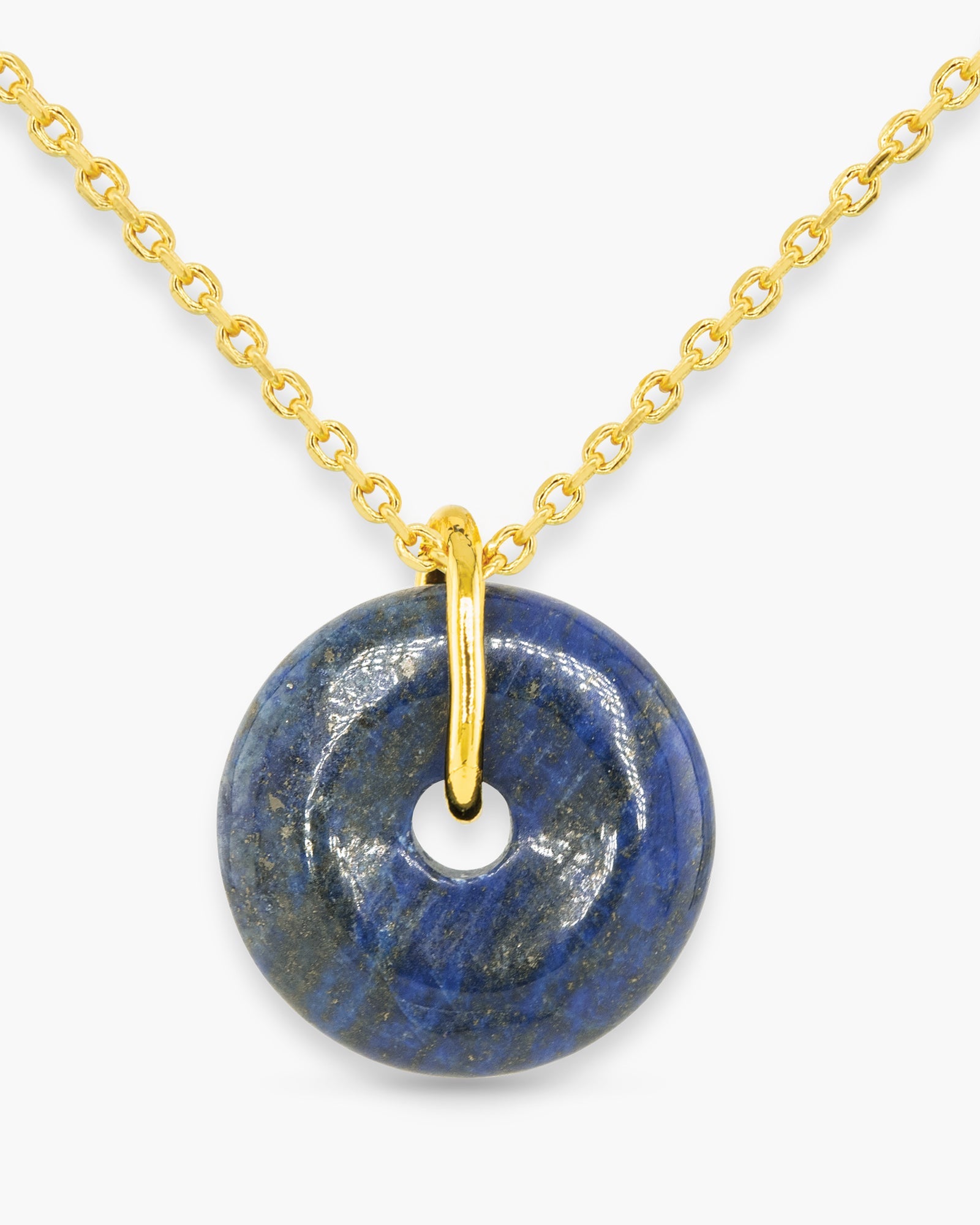 Gold Enamel Round Necklace