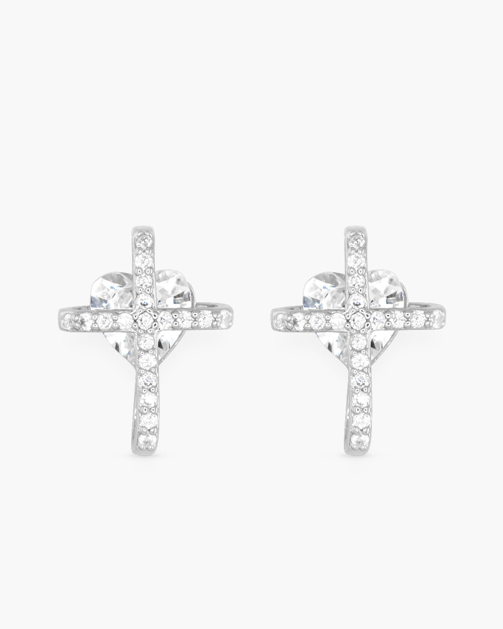 Cross & CZ Earrings