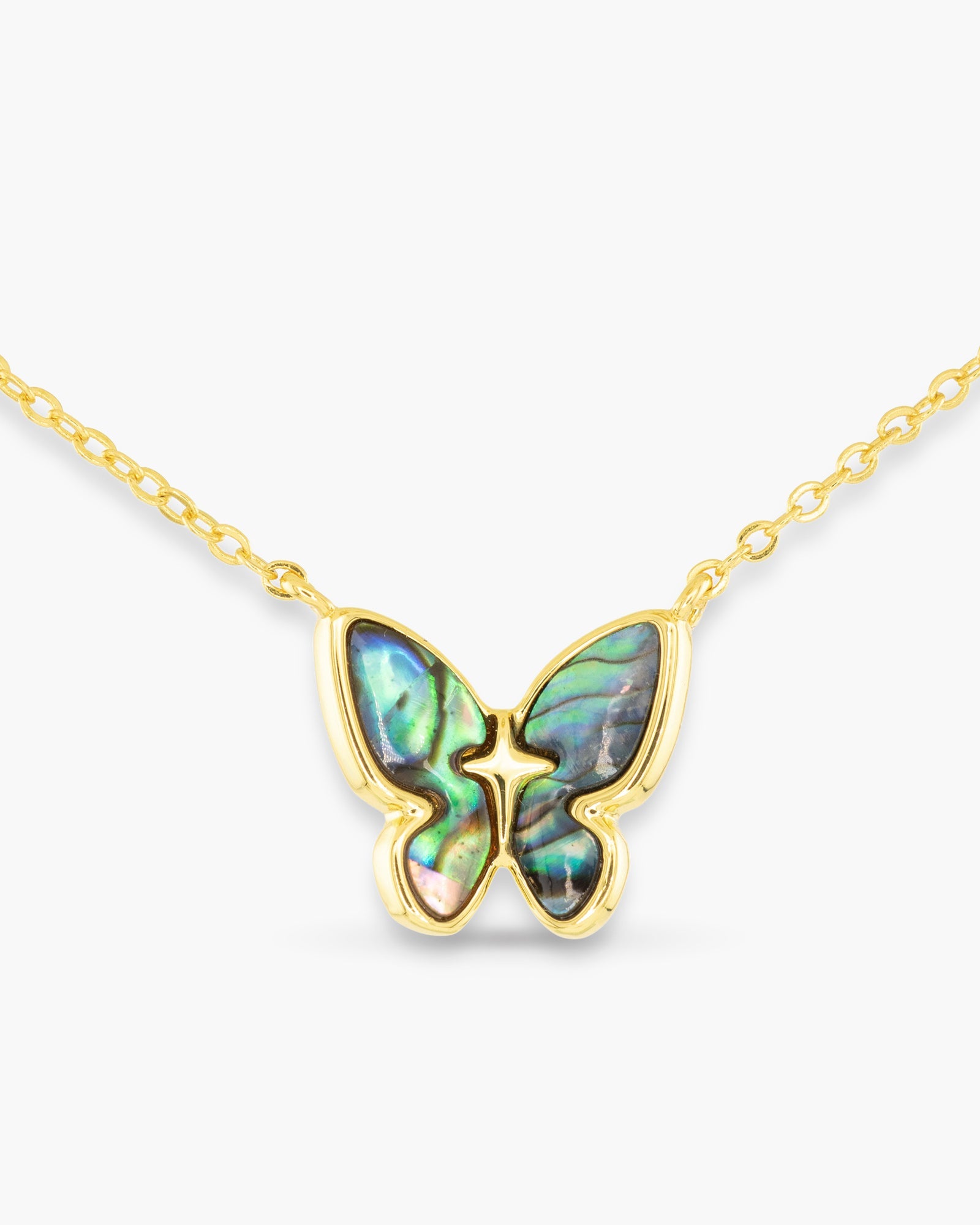 Abalone Butterfly Necklace