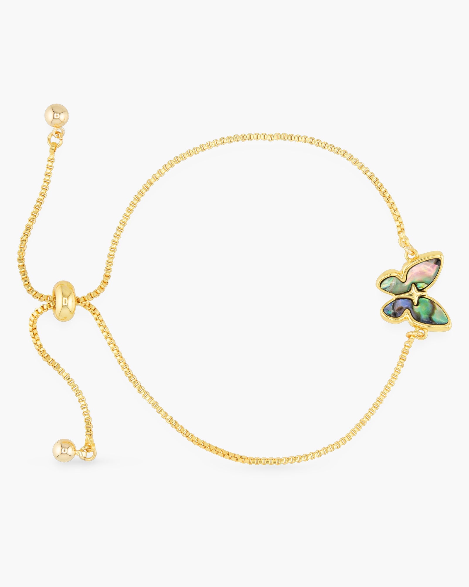 Abalone Blue Butterfly Bracelet