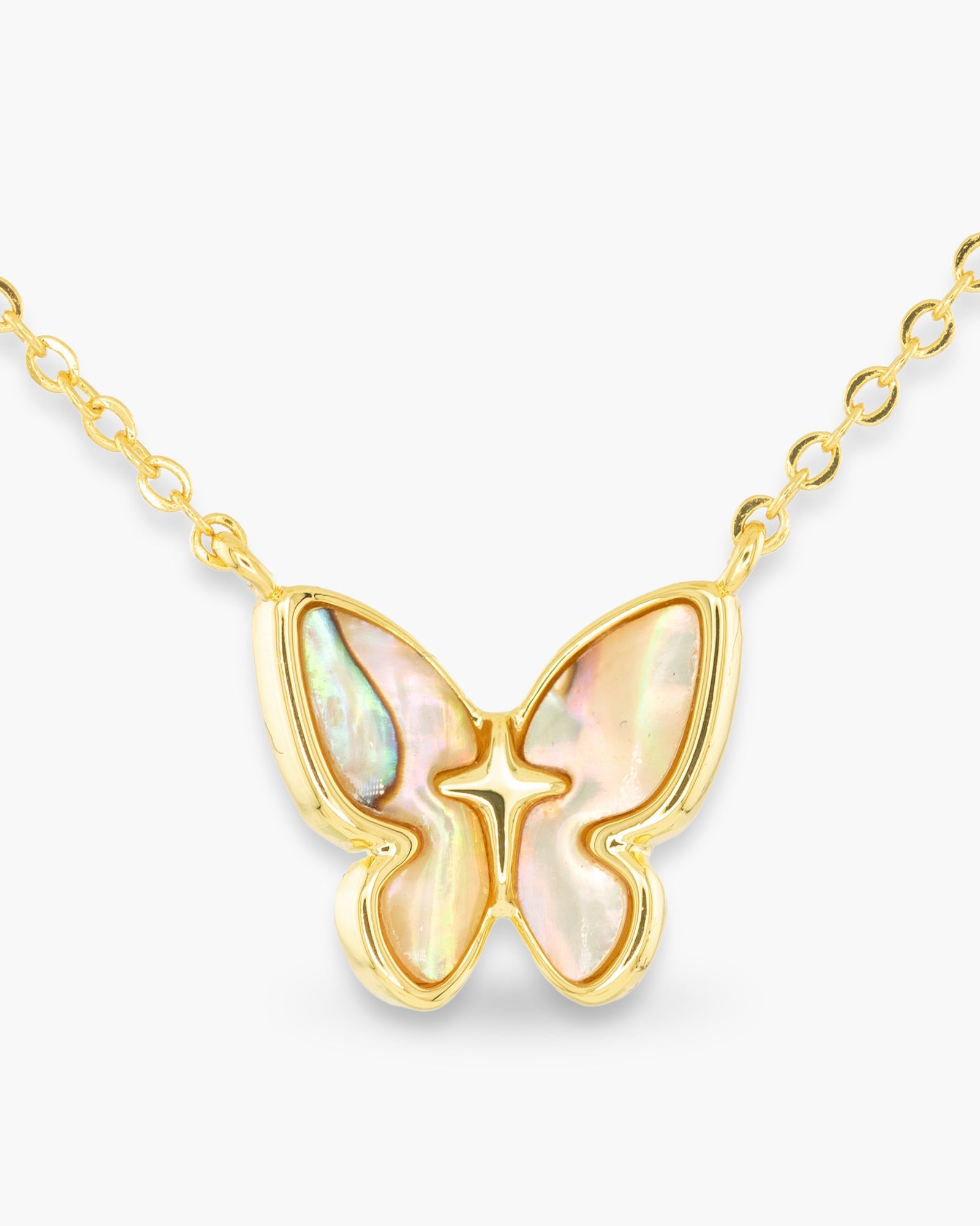Abalone Butterfly Necklace