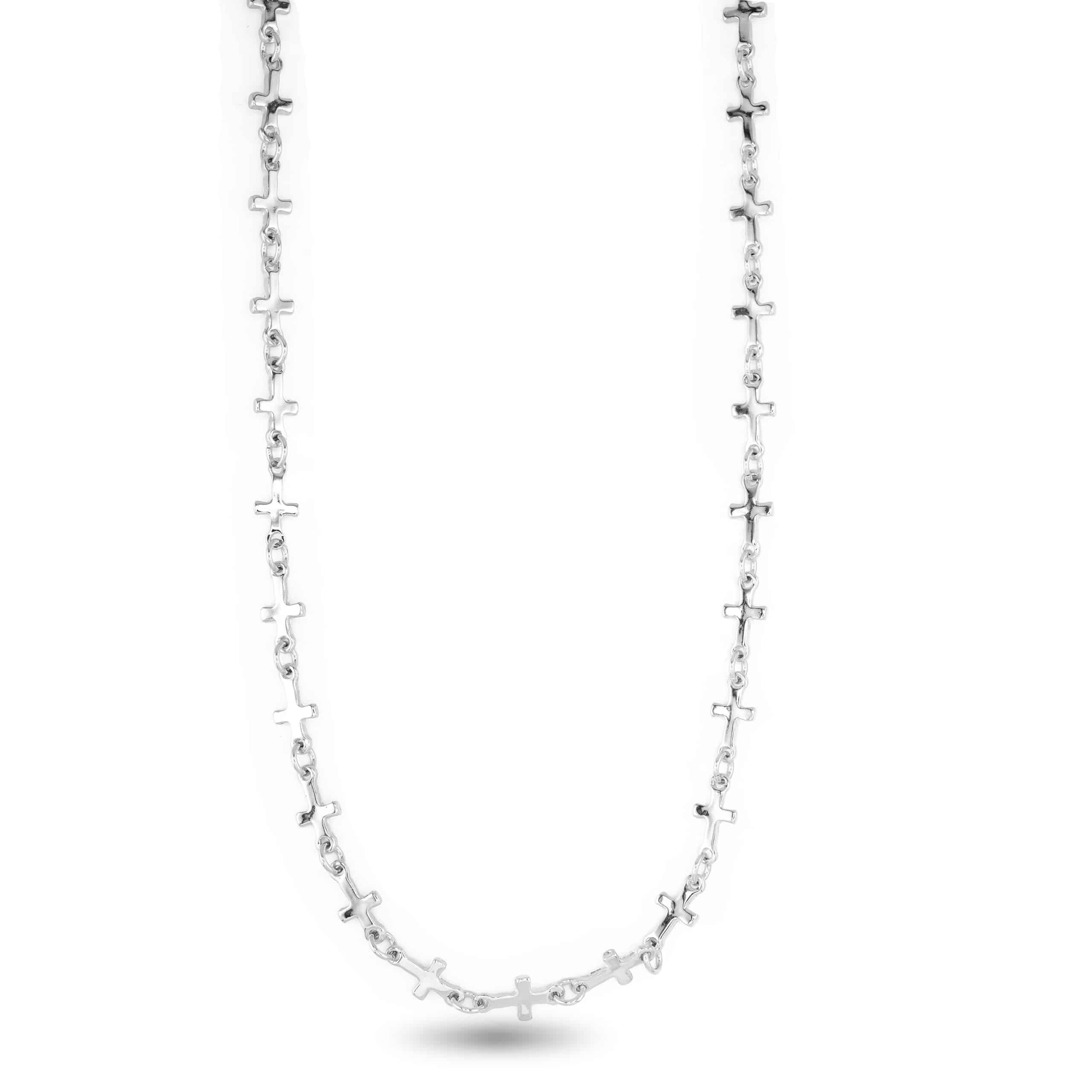 Shimmering Cross Chain Faith Necklace