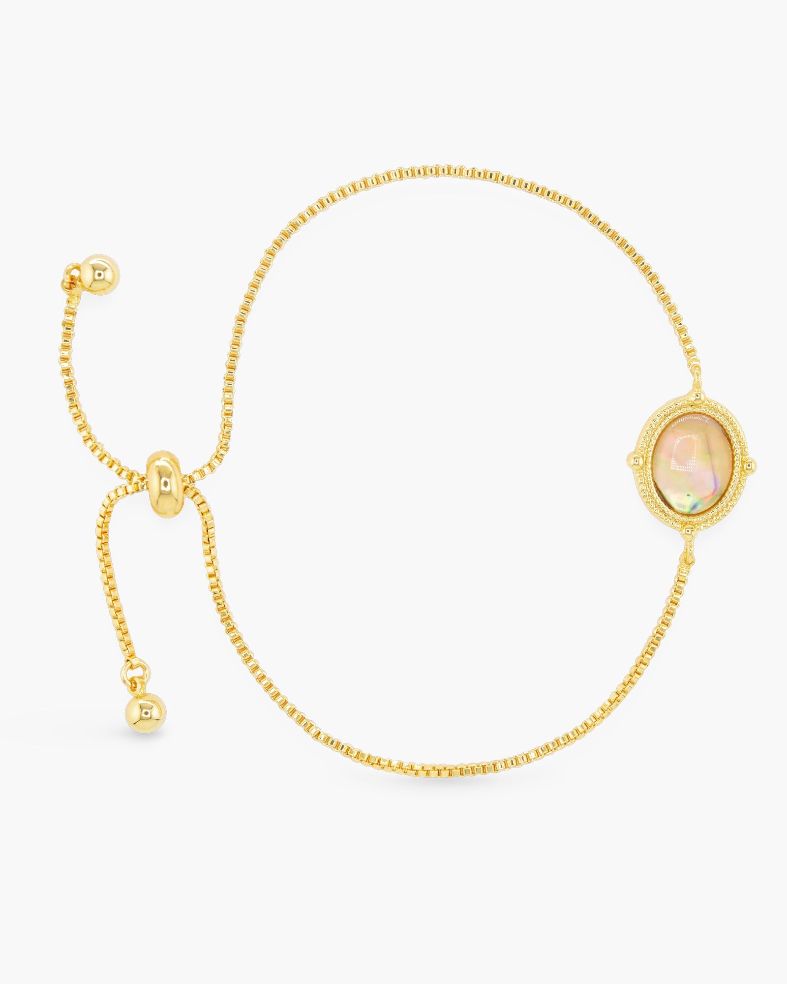 Gold Abalone Compass Bracelet