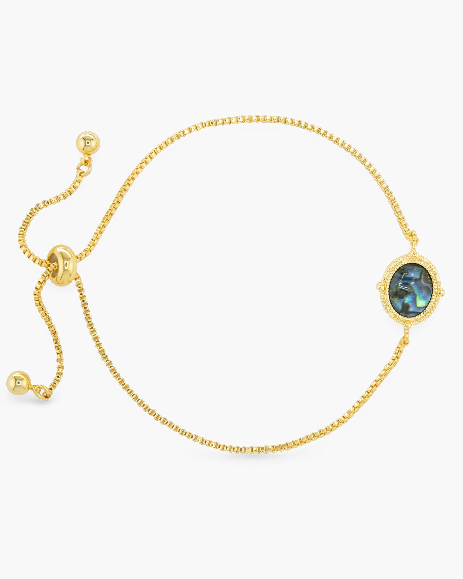 Gold Abalone Compass Bracelet